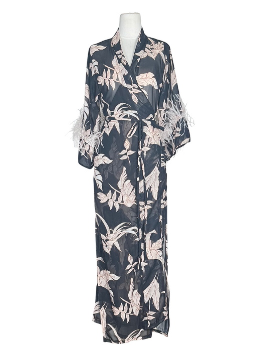 Marlene Wrap Dress in Tropic Noir PRE-ORDER
