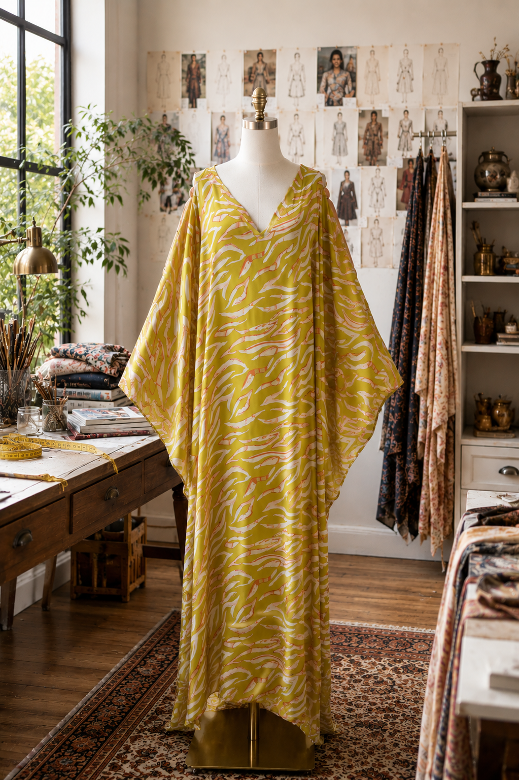 Allegra Caftan in Guava PRE-ORDER