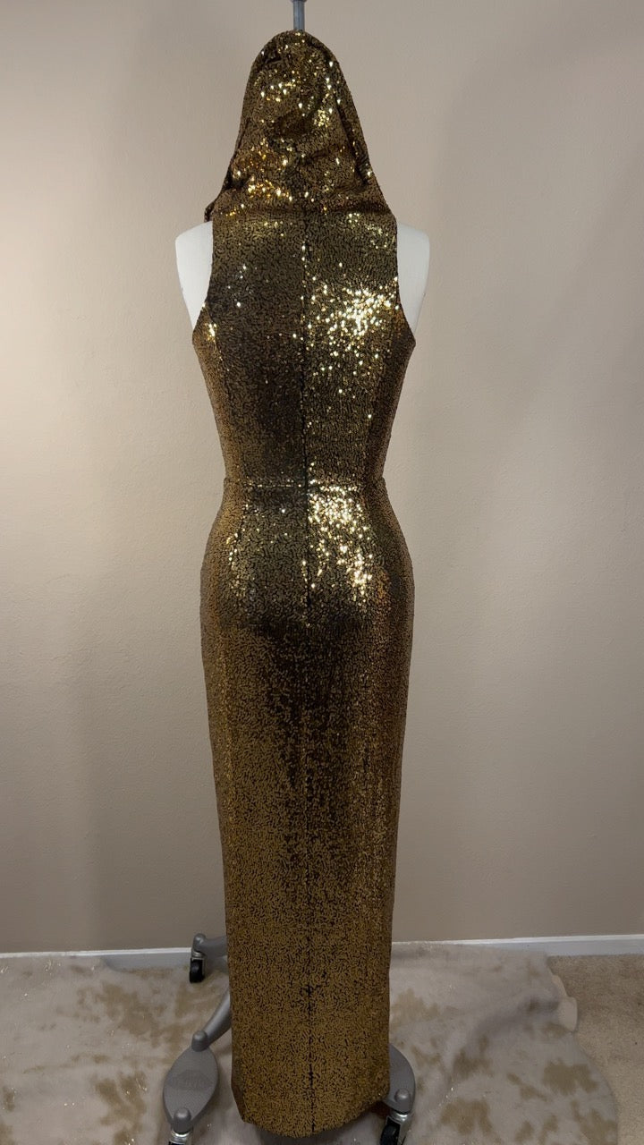 Cairo Sunset Hooded Dress