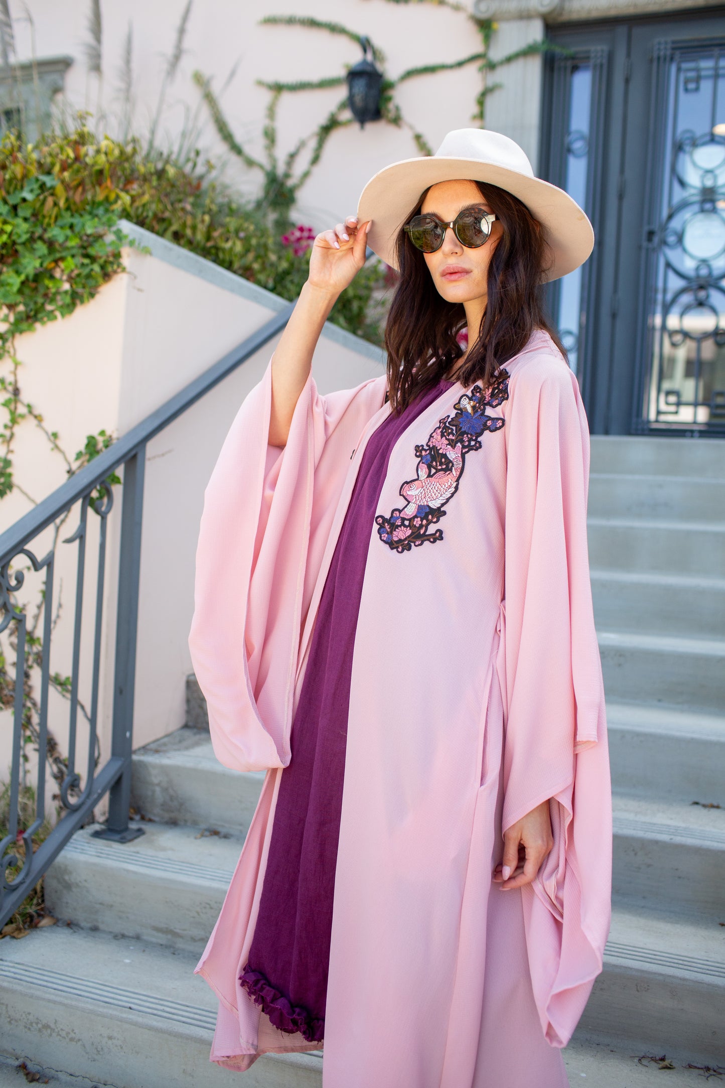 Blushing Crane Kimono