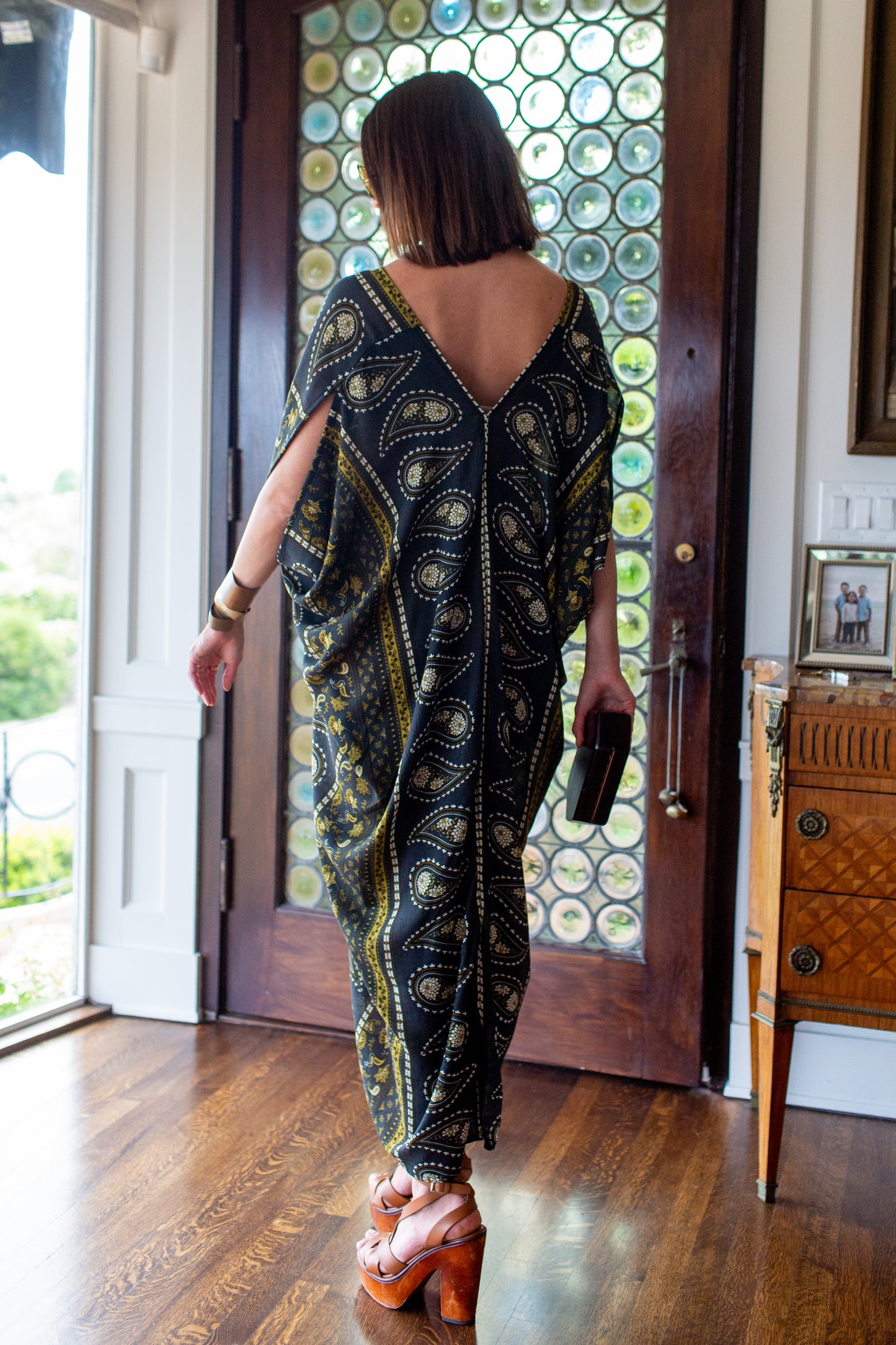 Caspian Paisley Border Caftan