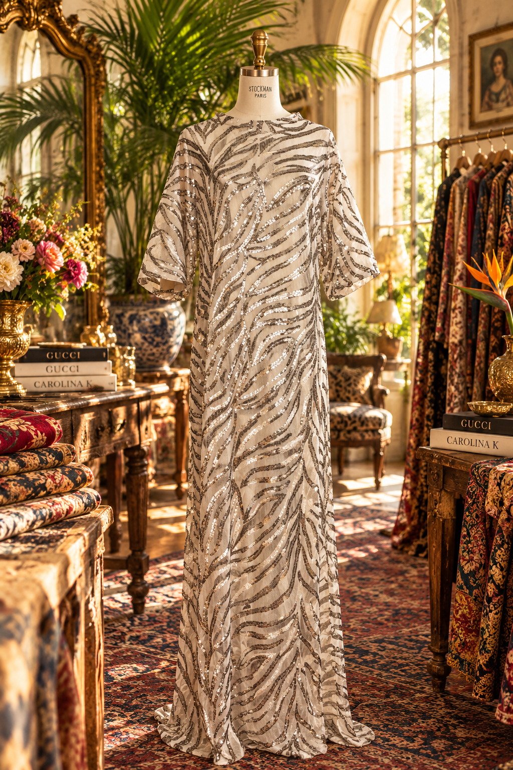 Carmen Longline Tunic Caftan in Caracal - BUILT TO ORDER