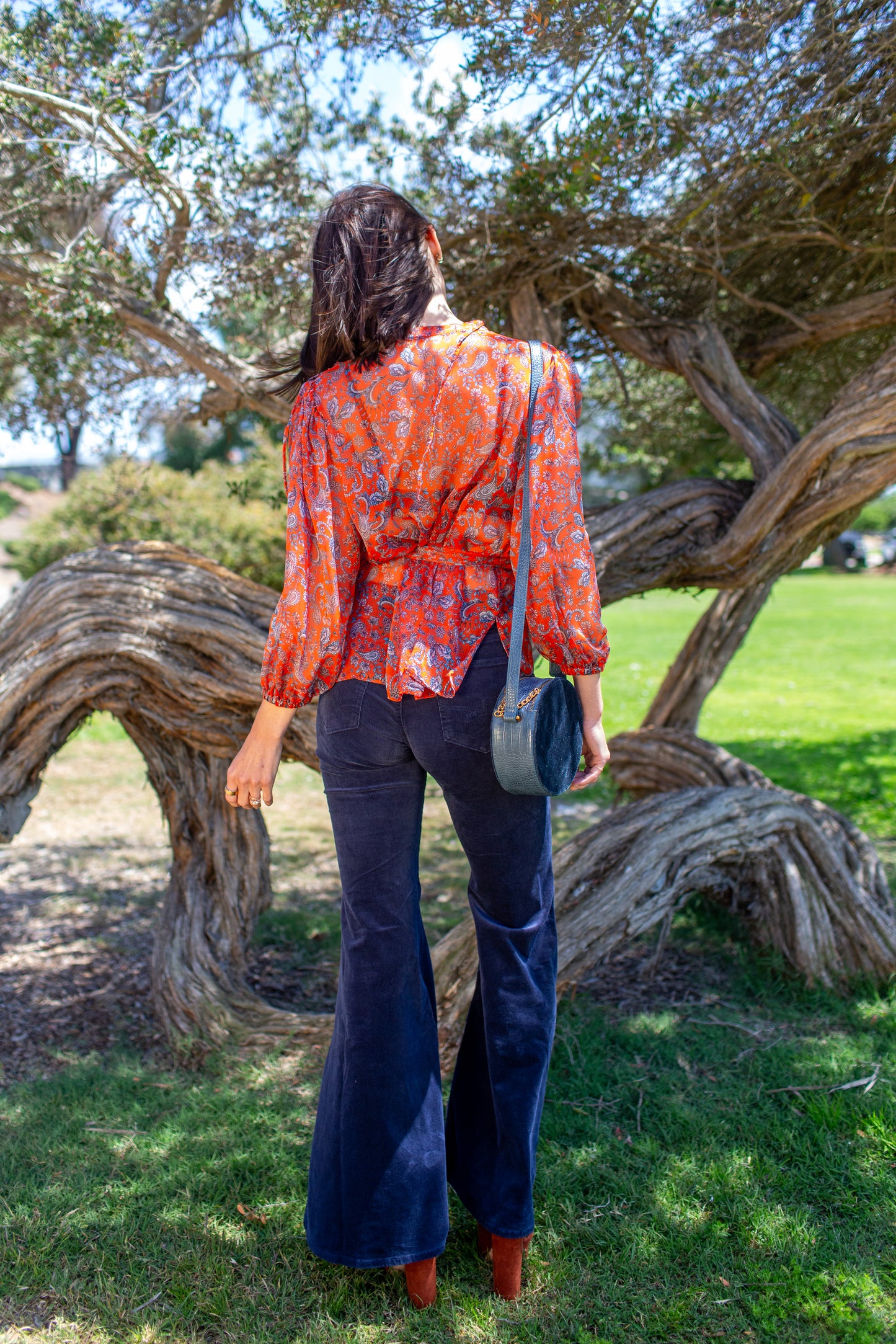Clara Bishop Sleeve Blouse in Auburn Dawn