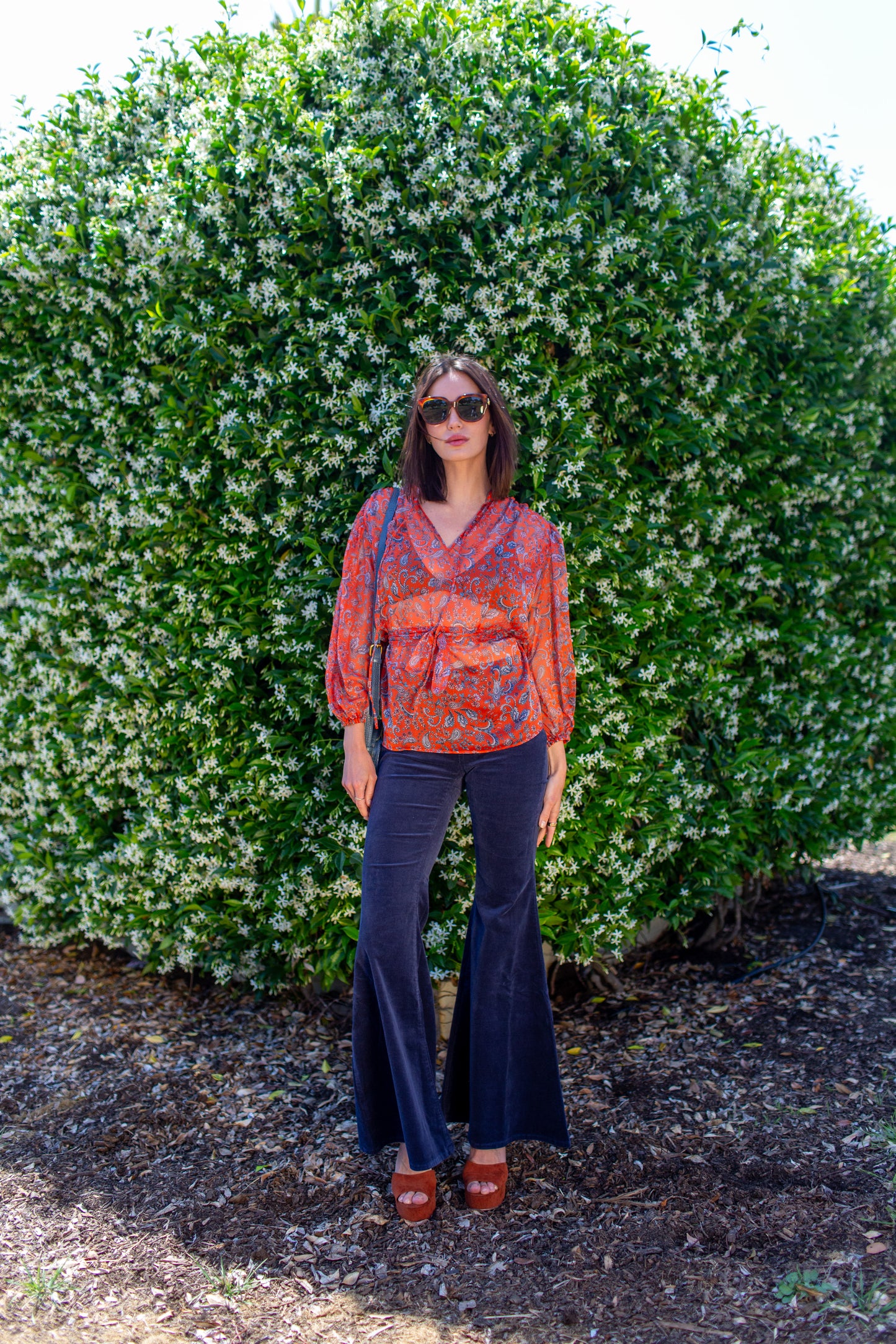 Clara Bishop Sleeve Blouse in Auburn Dawn