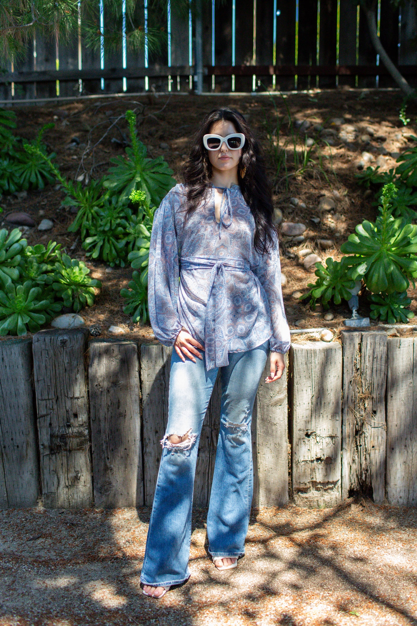 Clara Bishop Sleeve Blouse in Paisley Dawn
