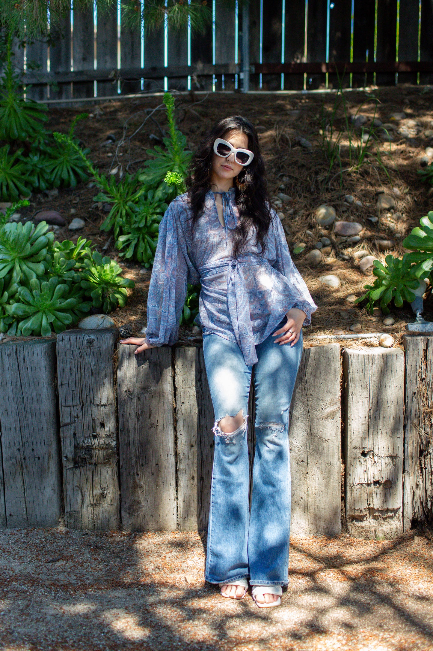 Clara Bishop Sleeve Blouse in Paisley Dawn