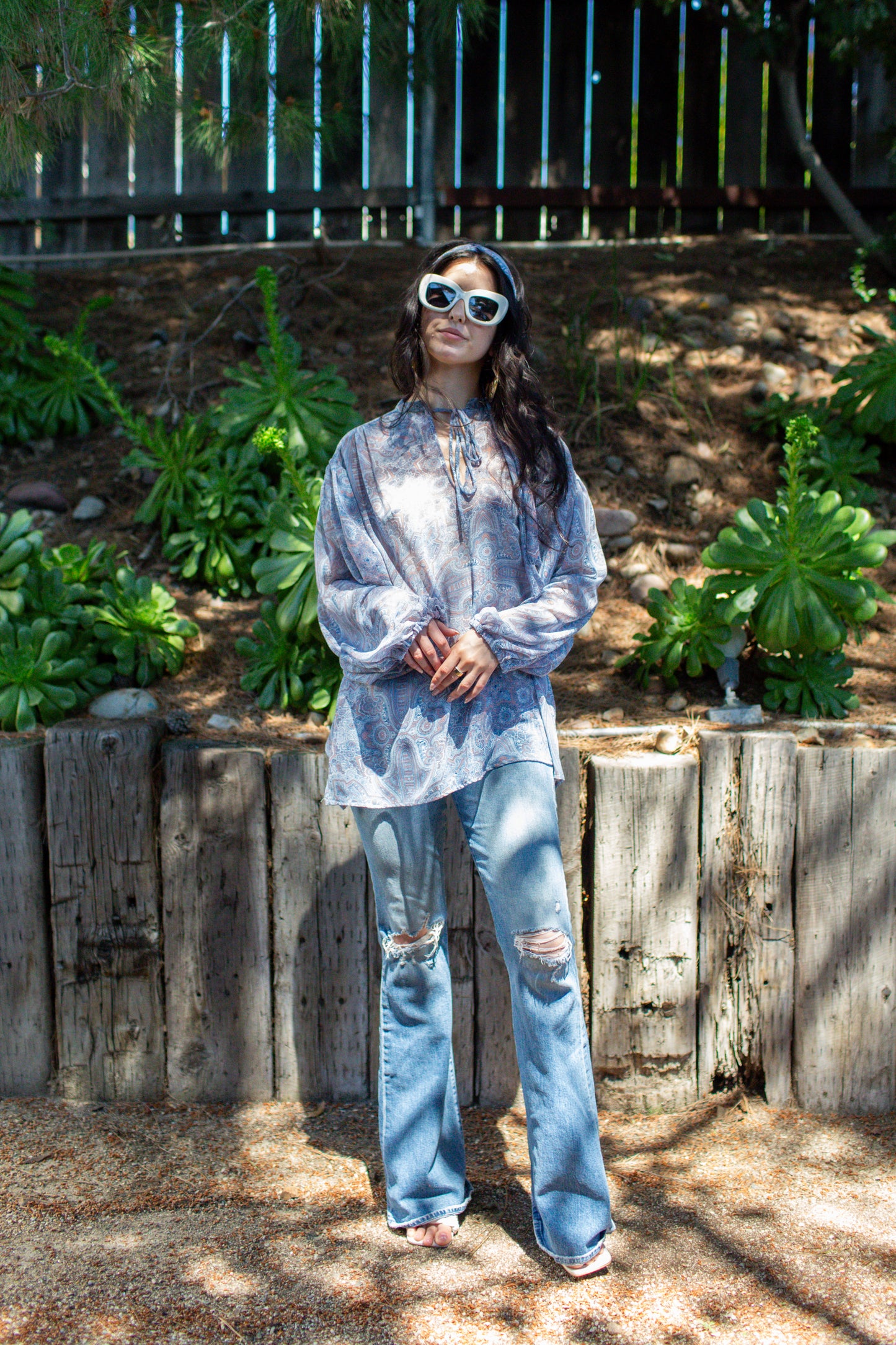 Clara Bishop Sleeve Blouse in Paisley Dawn