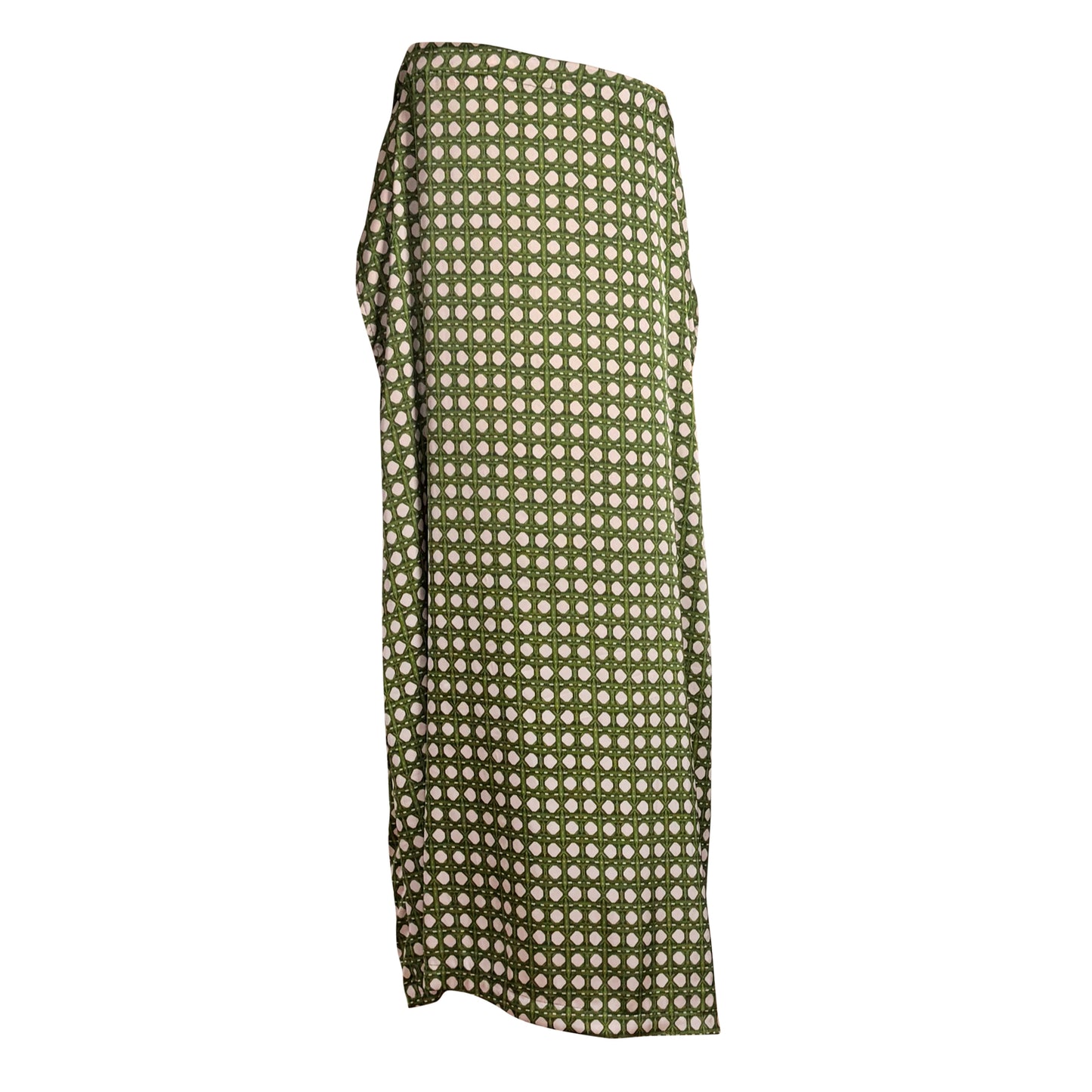 Cressida Caftan In Vert Cannage