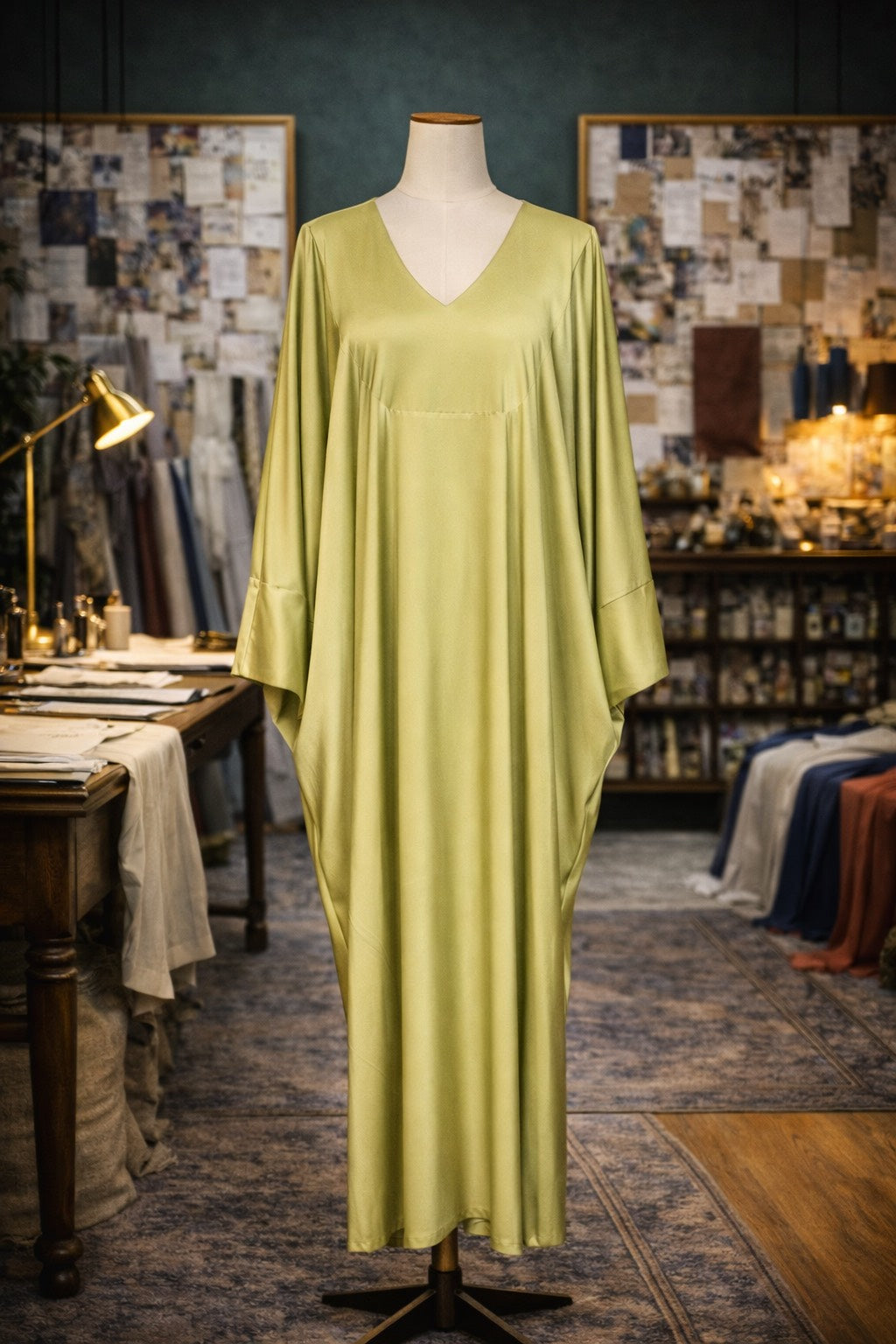 Gracie Caftan in Willow Green
