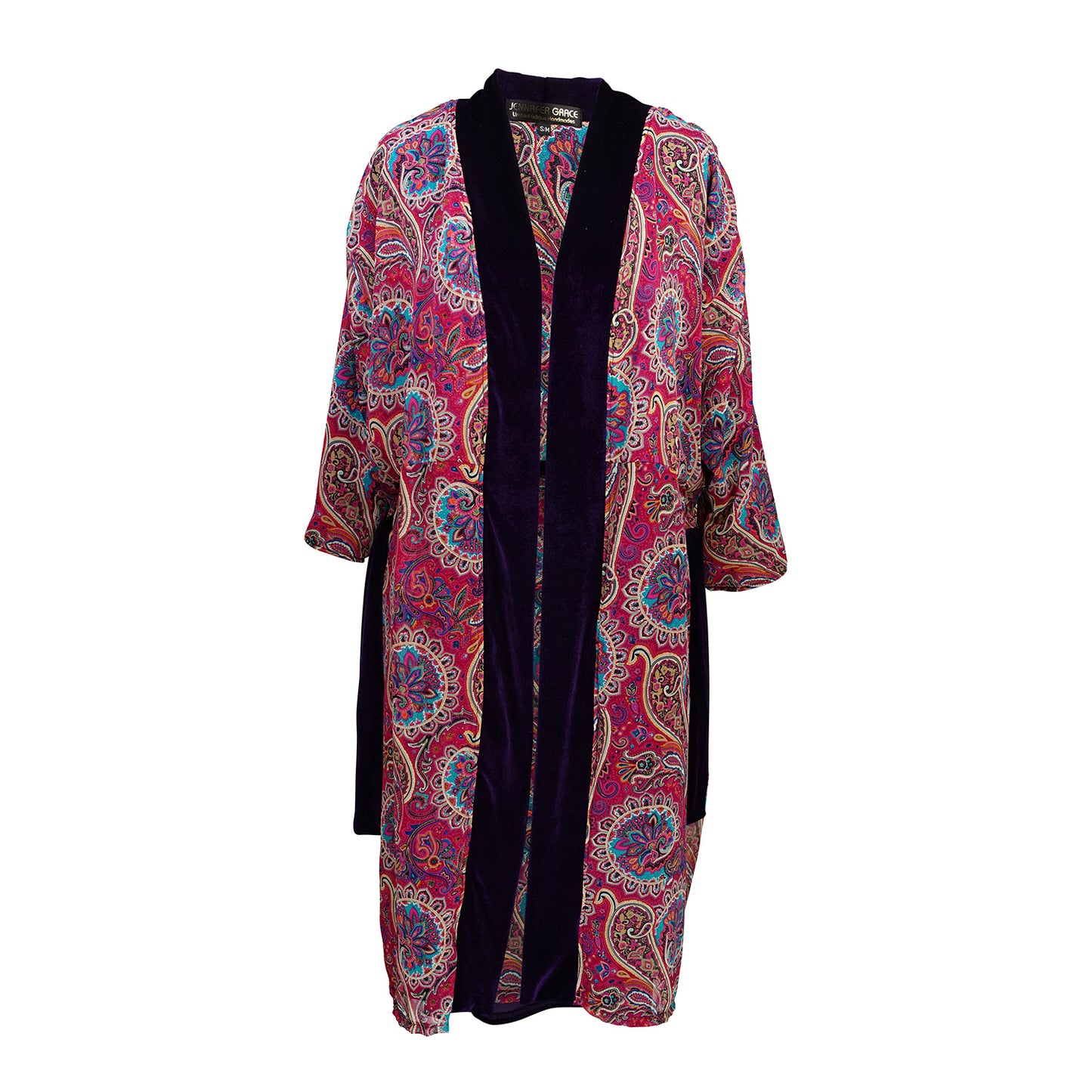 Plum Velvet Reversible Koi Kimono