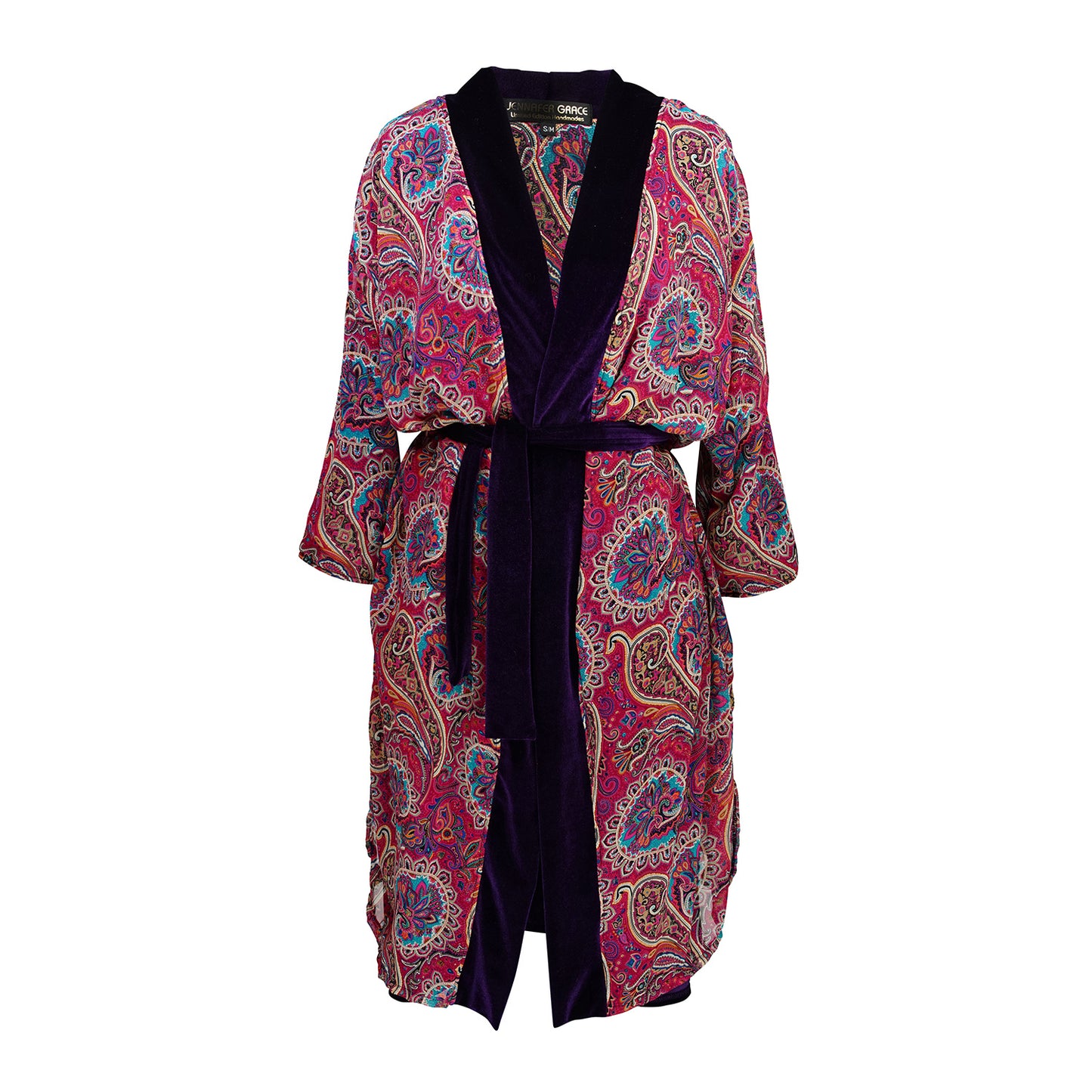 Plum Velvet Reversible Koi Kimono