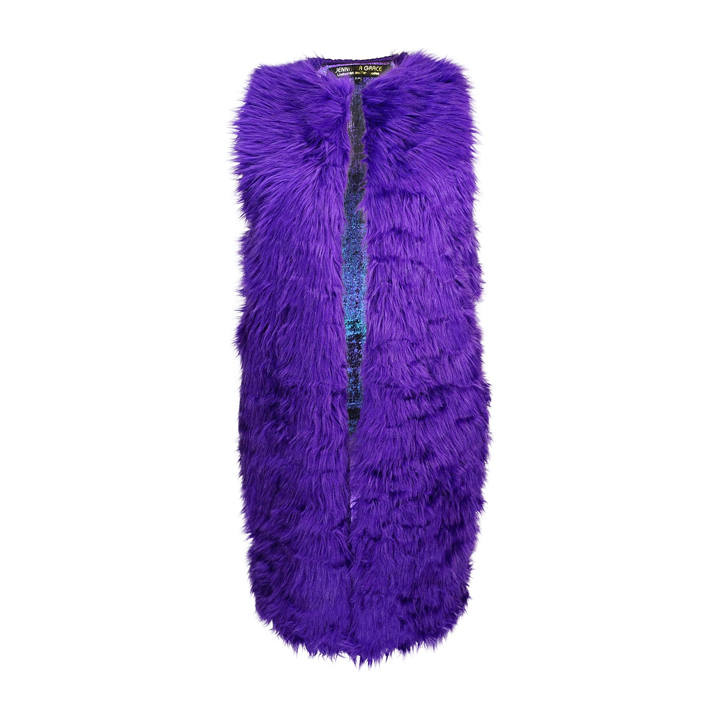 Genghis Aubergine Faux Fur Vest