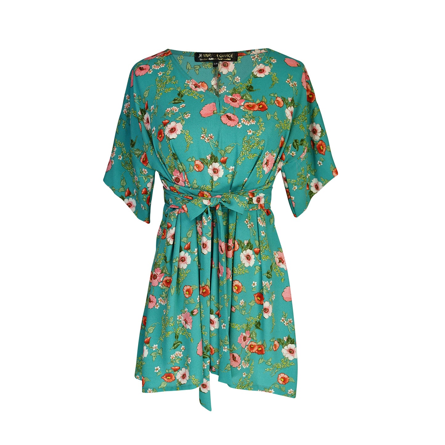 Polly Poppy Wrap Tunic Blouse