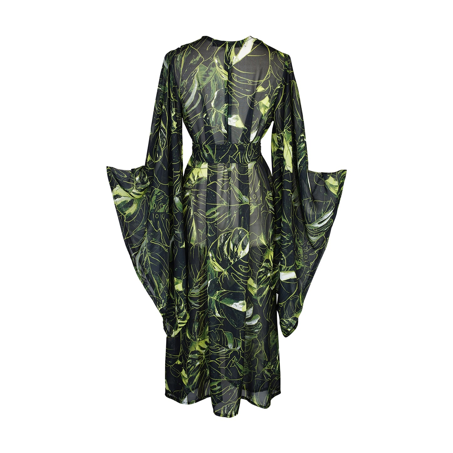 Mallorca Palms Noir Kimono
