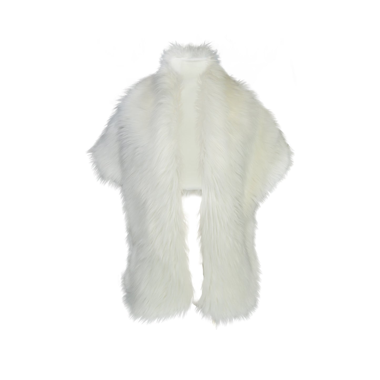 Material Girl White Faux Fur Shawl