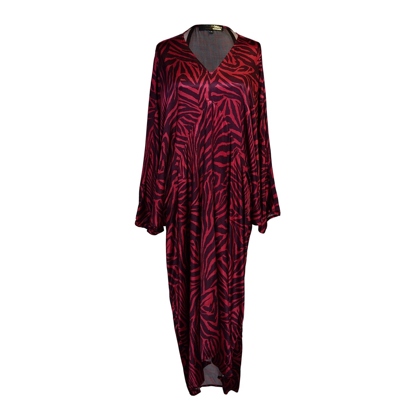 Delphine Deco Caftan in Plum Tigress
