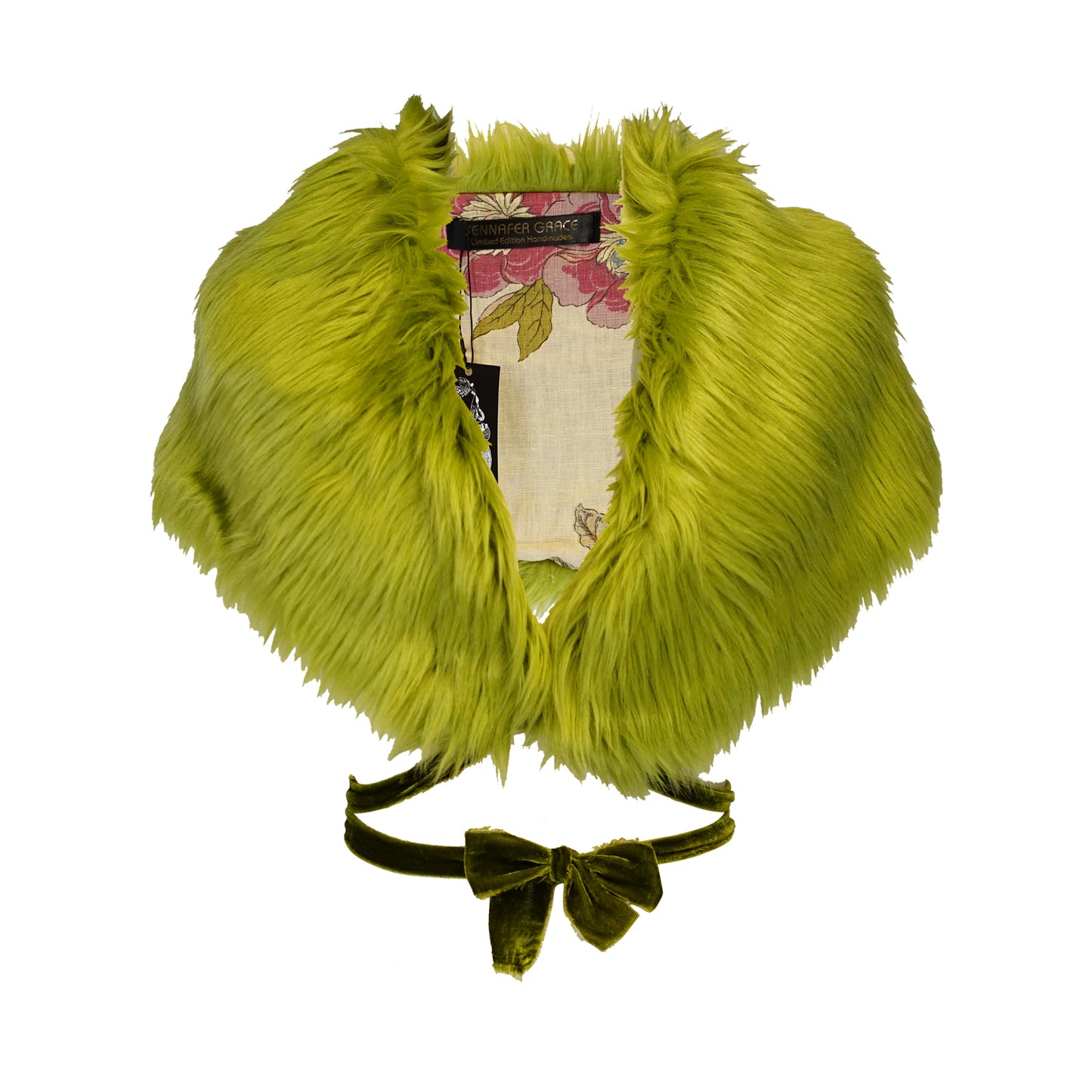 Moss Faux Fur Velvet Knot Stole