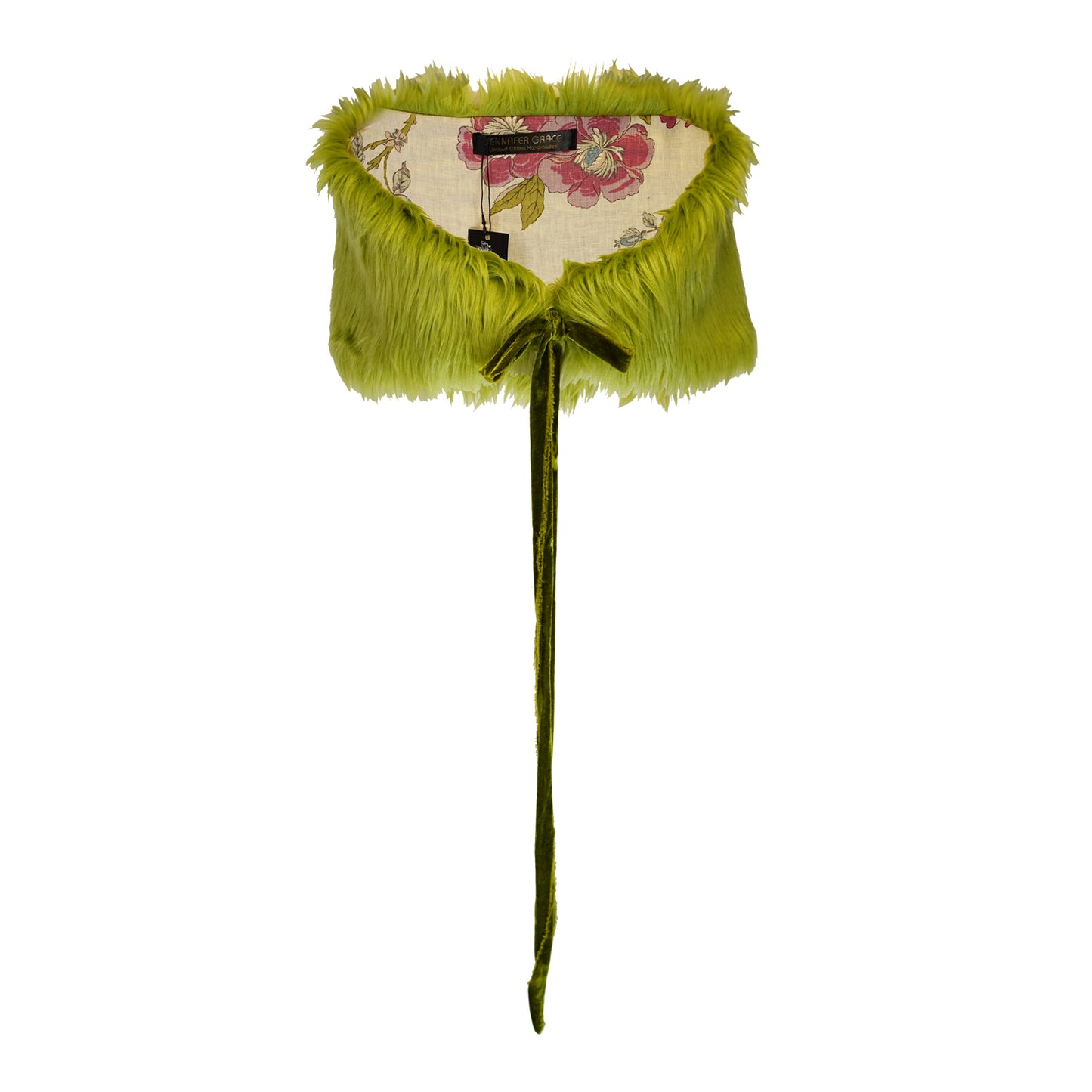 Moss Faux Fur Velvet Knot Stole