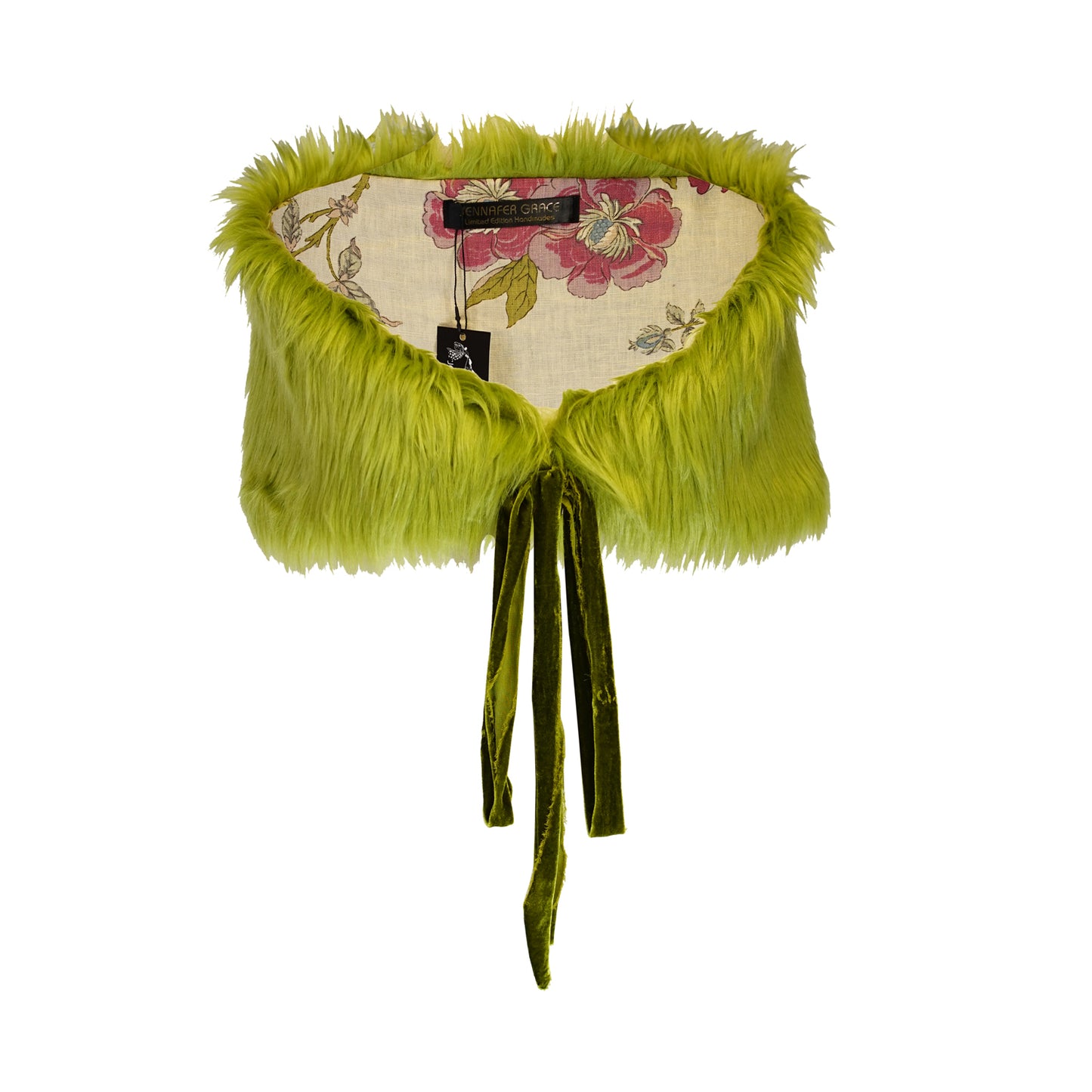 Moss Faux Fur Velvet Knot Stole