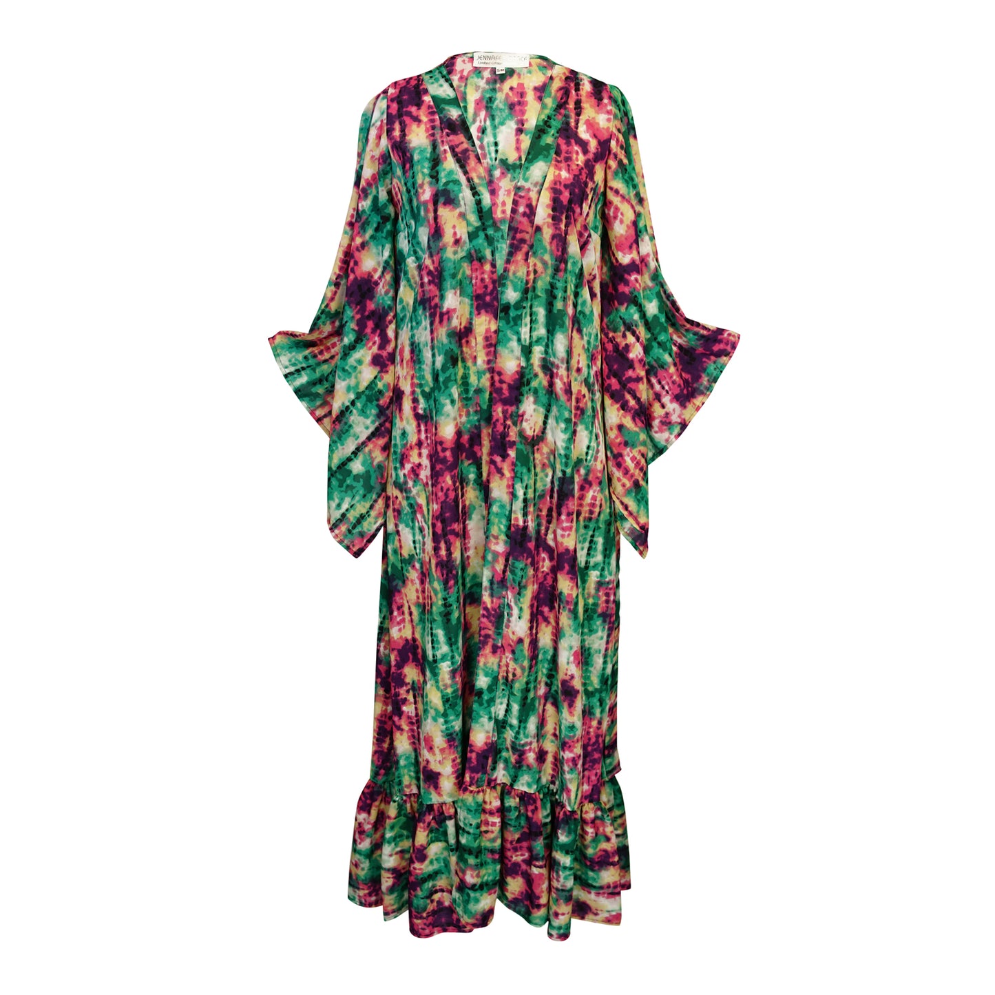 Janys Scarf Sleeve Kimono In Cosmic Crush Tiedye