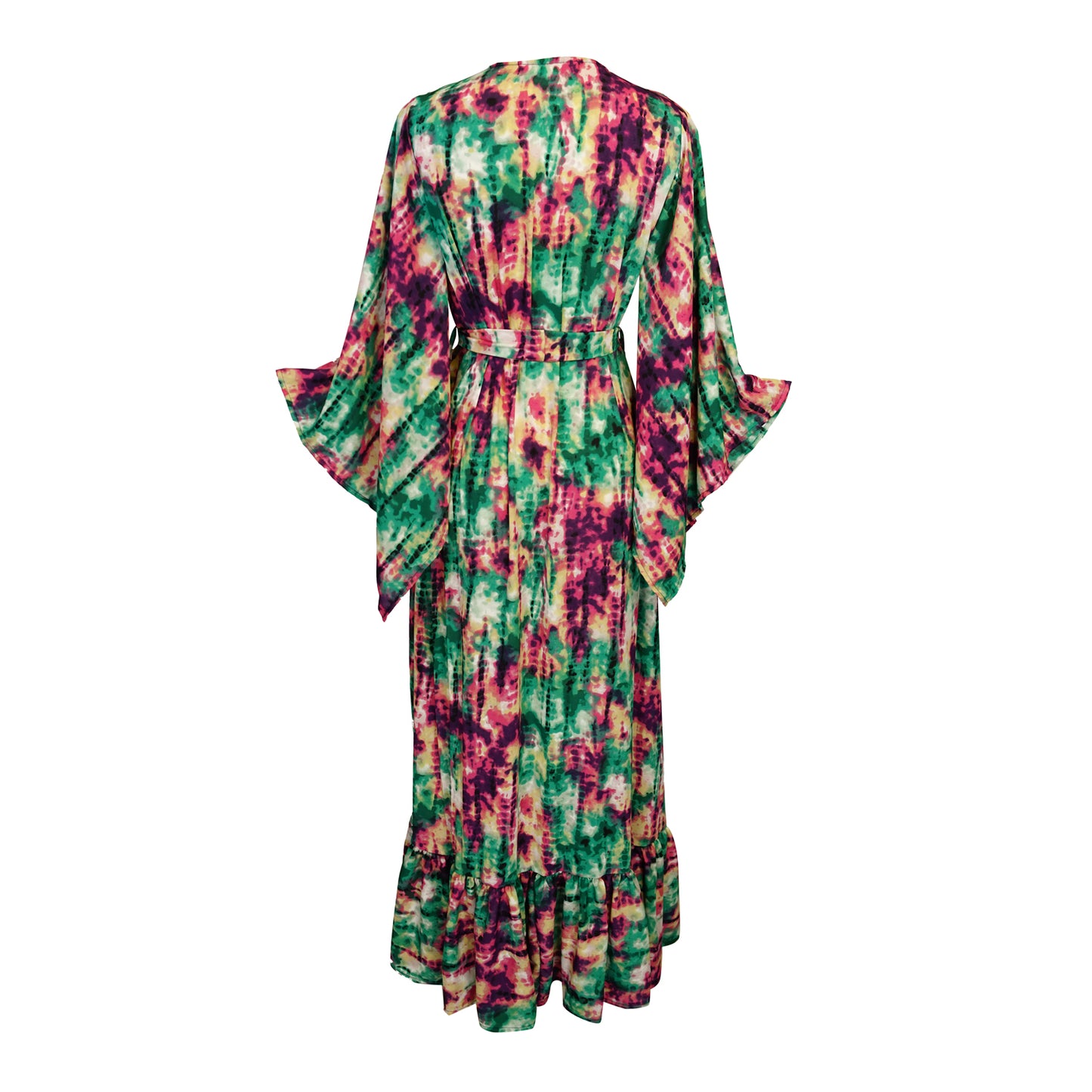 Janys Scarf Sleeve Kimono In Cosmic Crush Tiedye