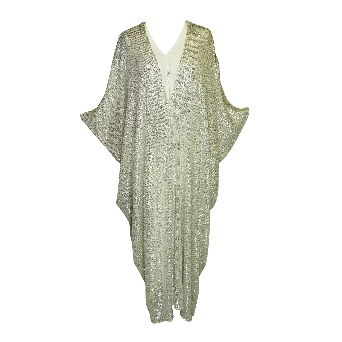 Platinum Sequin Caftan Kaftan Dress
