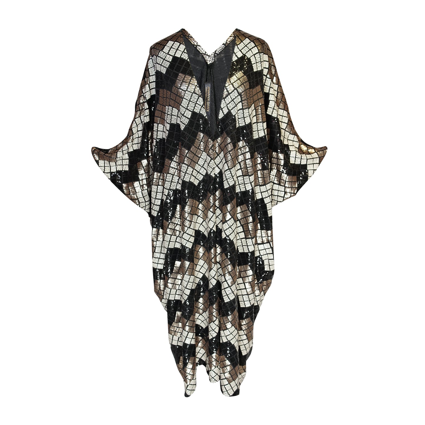 Graphite Sequin Caftan