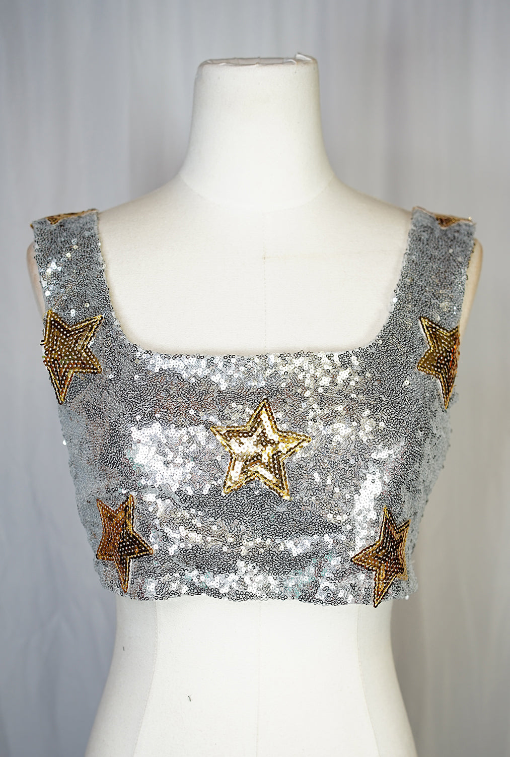 Moonlit Sequin Crop Top
