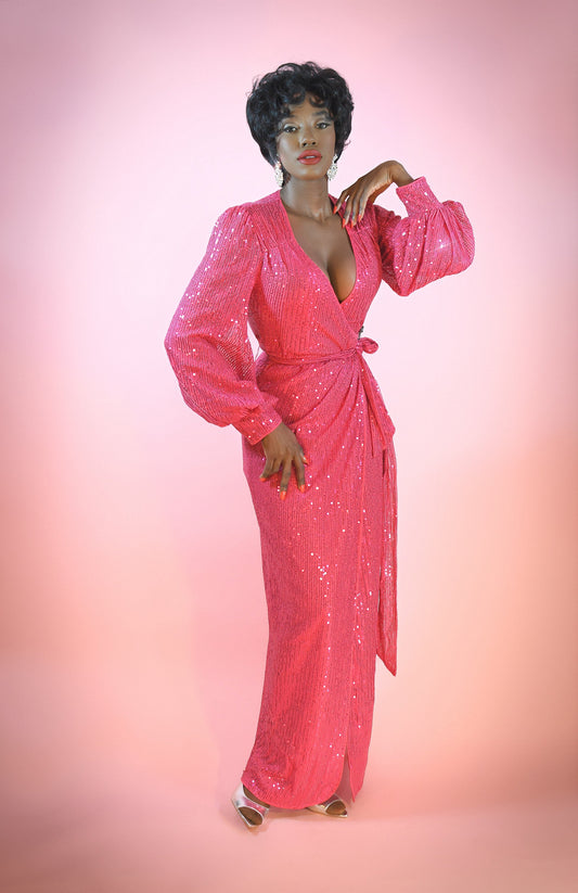 Starlight Serenade Wrap Dress