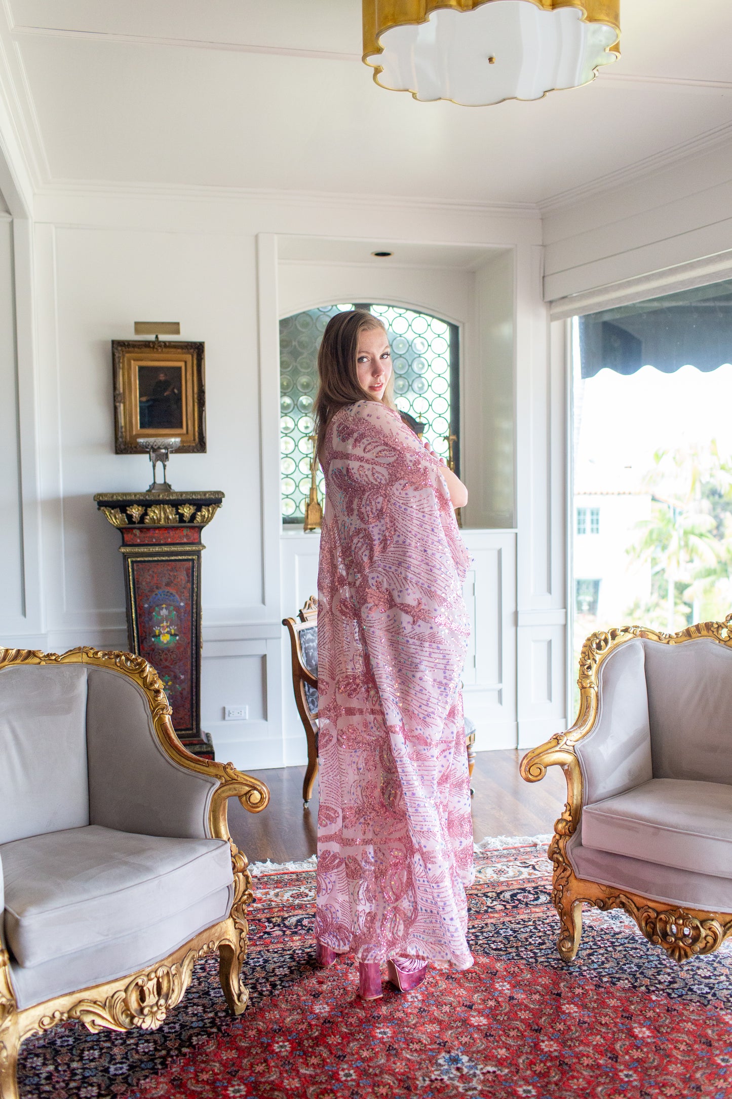 Esme Sequin Caftan Kaftan Dress