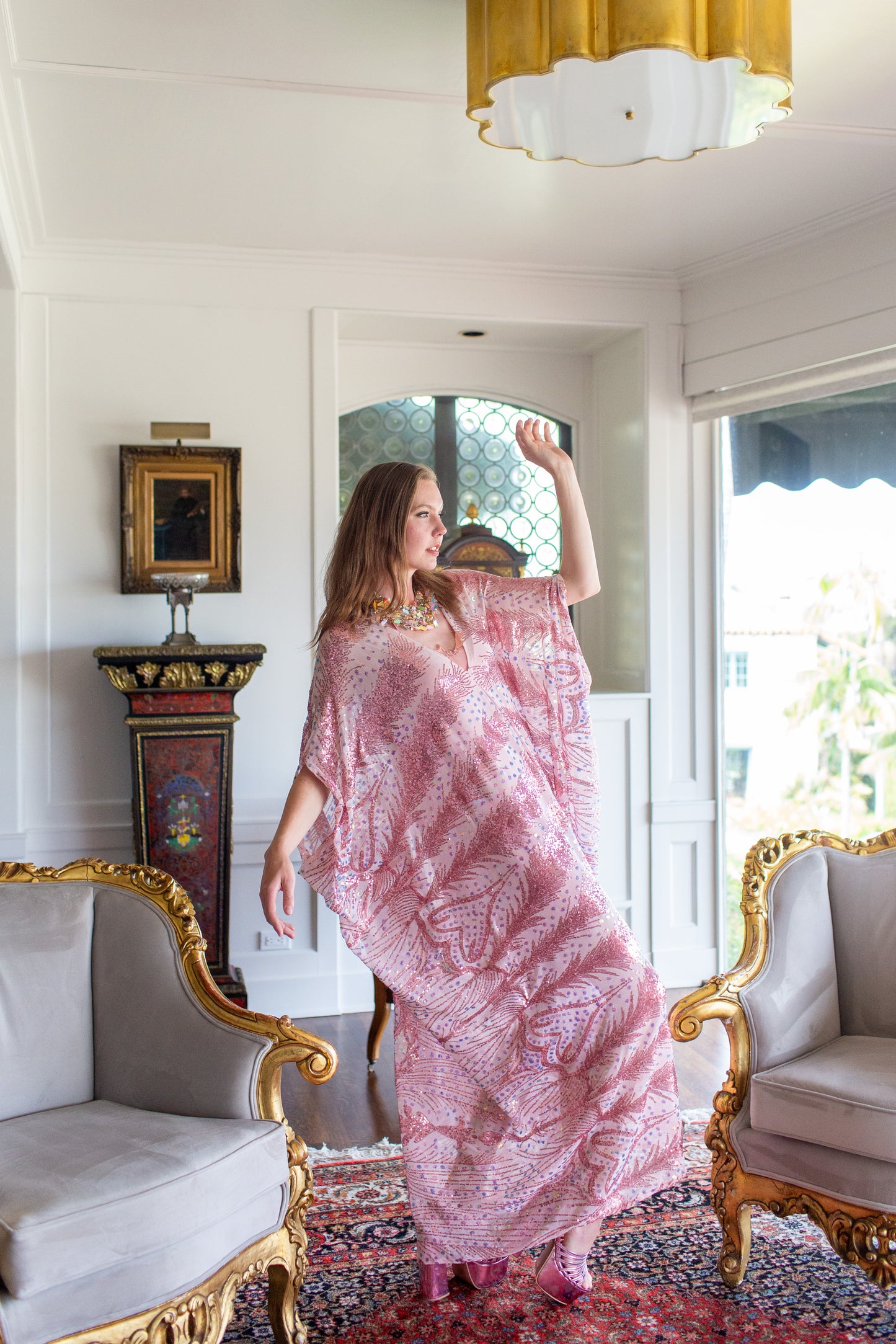 Esme Sequin Caftan Kaftan Dress