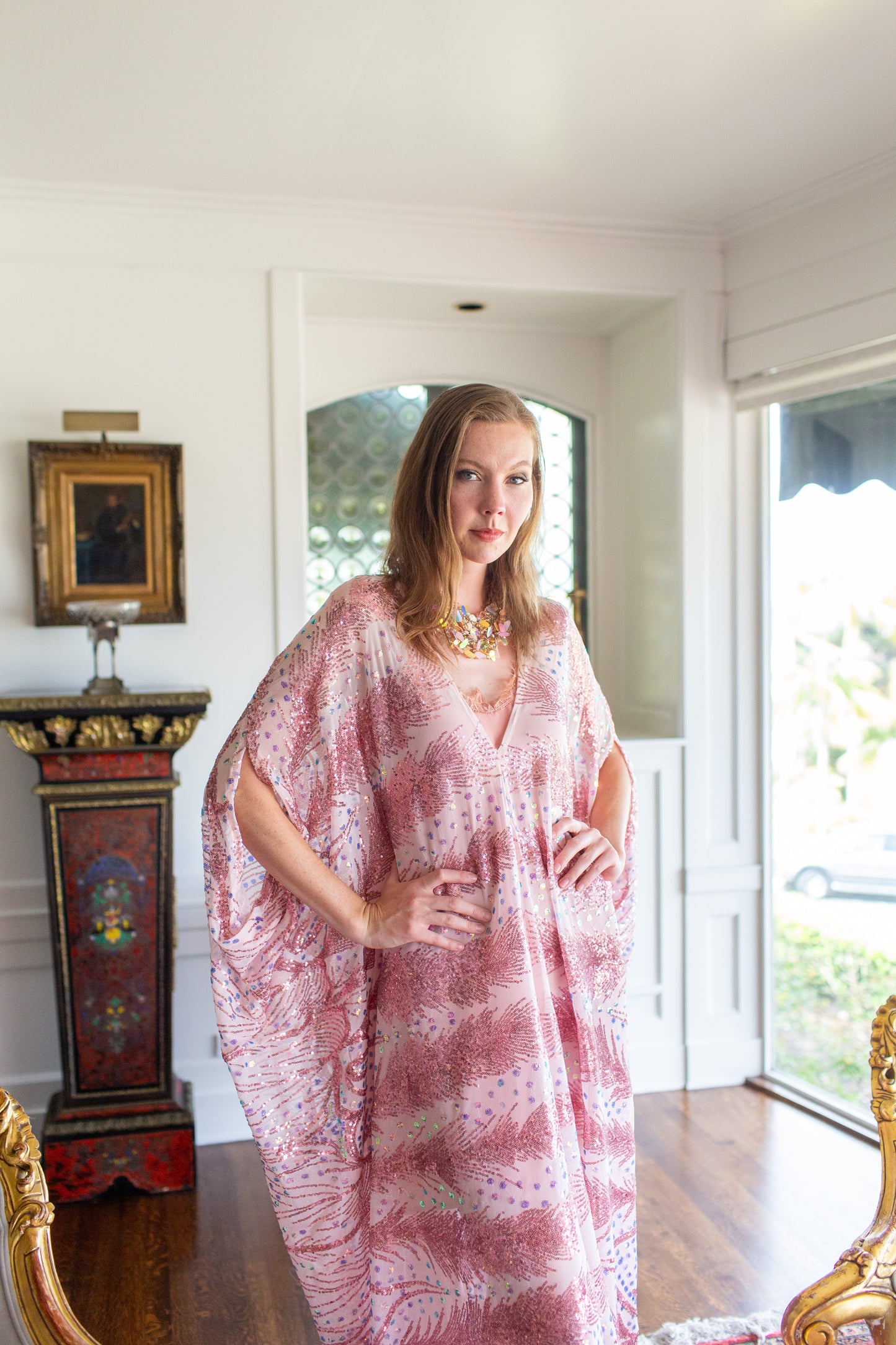 Esme Sequin Caftan Kaftan Dress