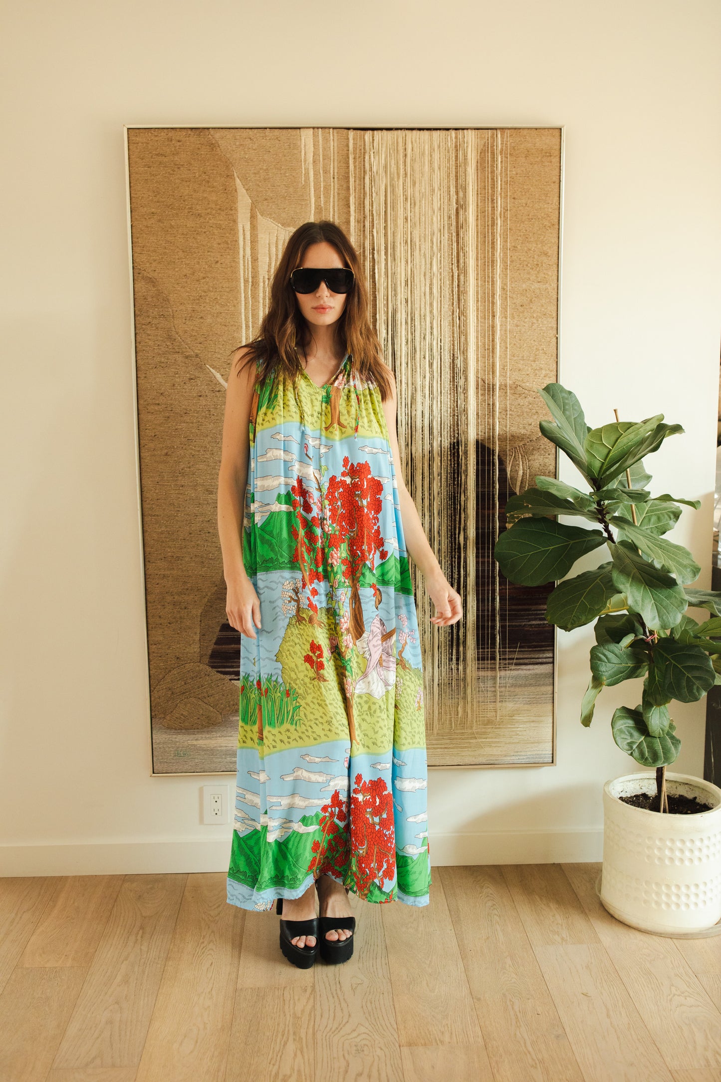 Fuji Garden Maxi Dress PRE-ORDER