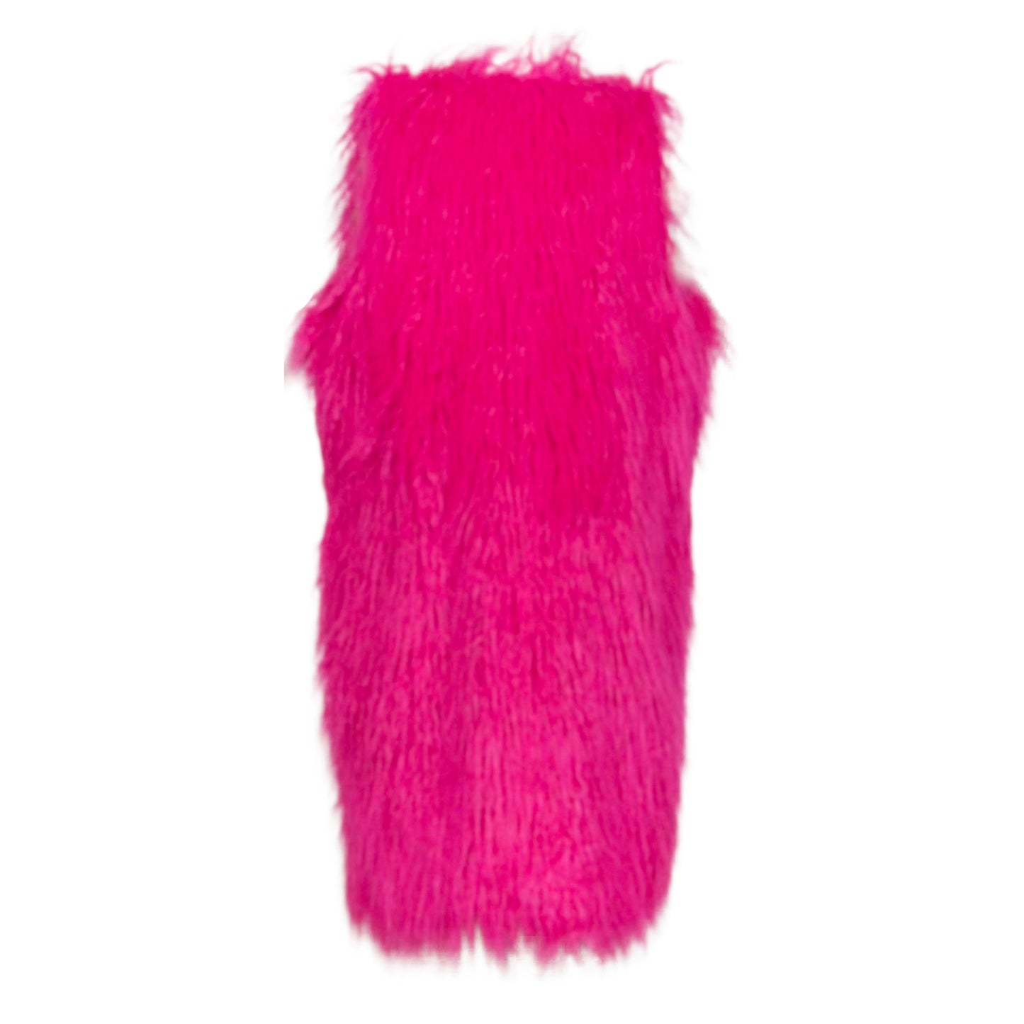 Genghis Faux Fur Vest in Voltage Pink