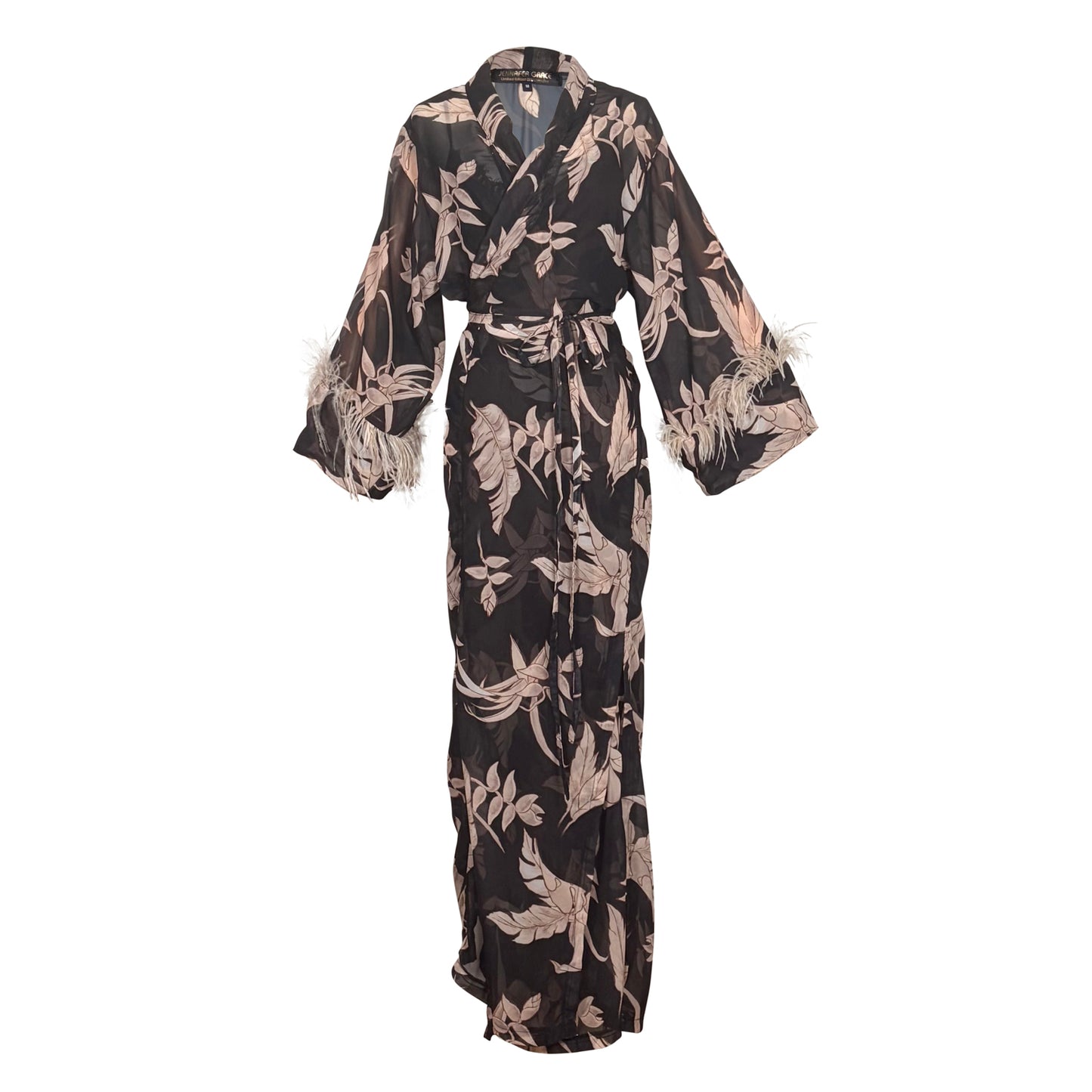 Marlene Wrap Dress in Tropic Noir