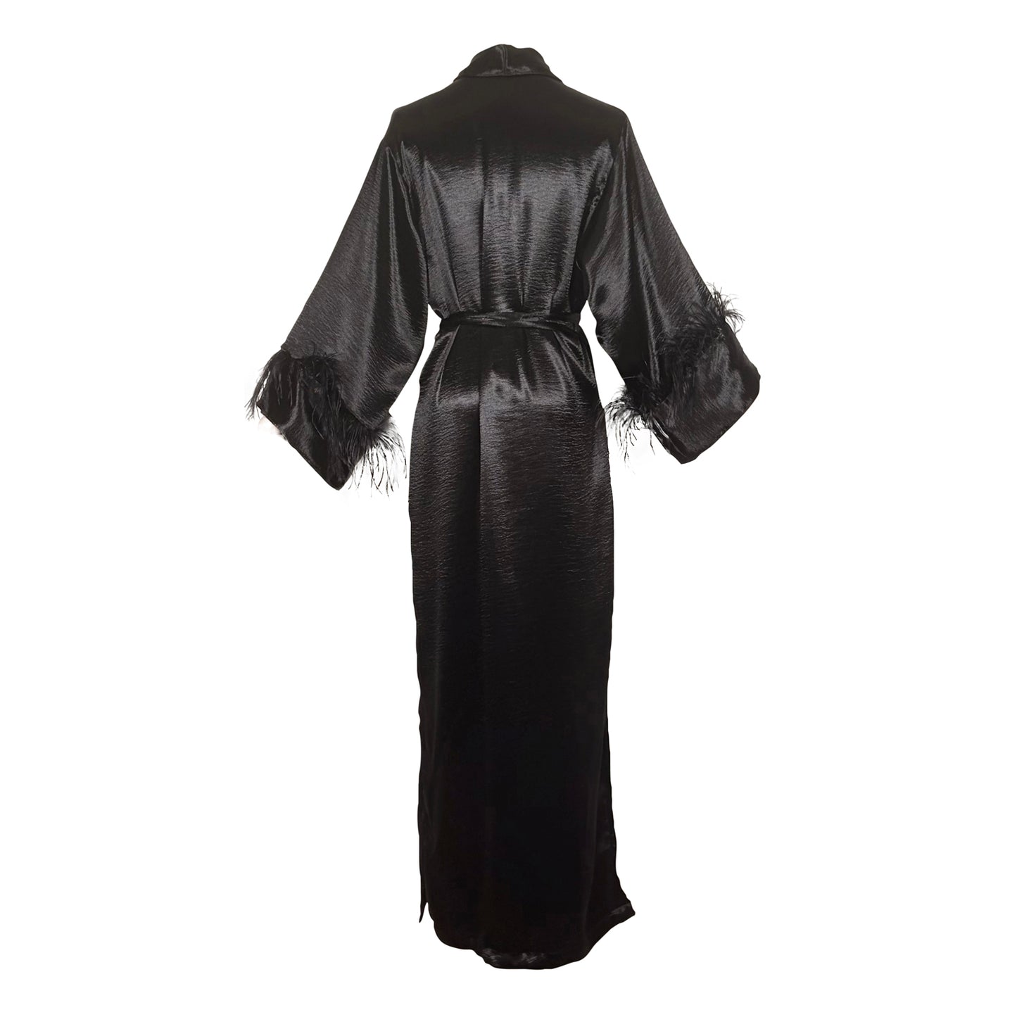Marlene Wrap Dress in Obsidian Sheen