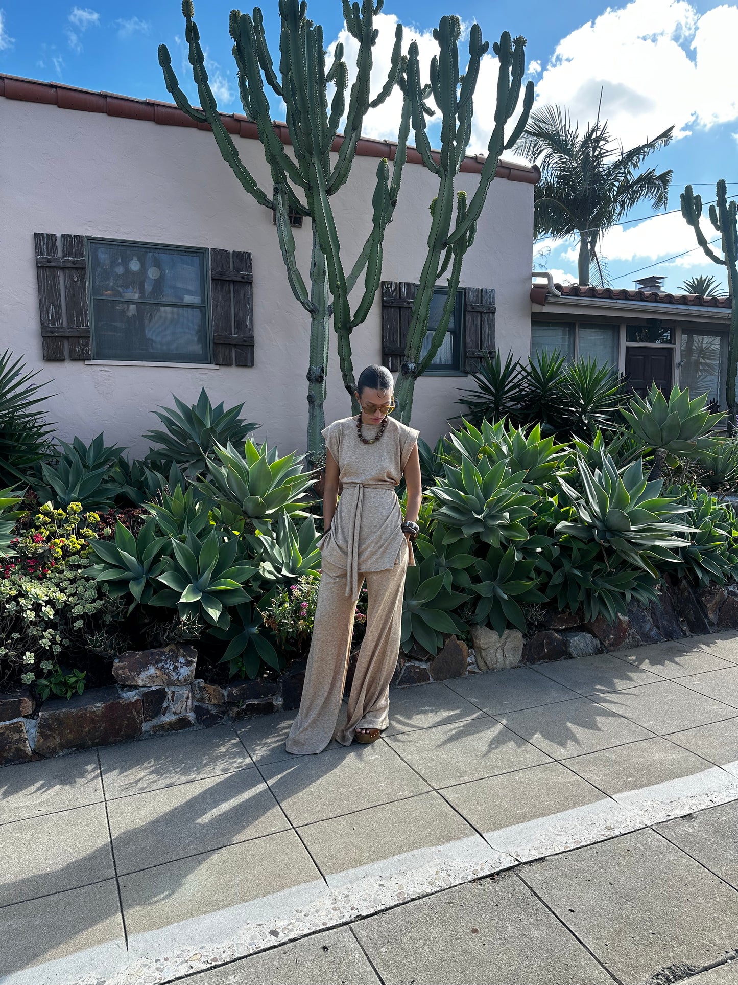 Creme Brulee Tunic & Palazzo Pant Set