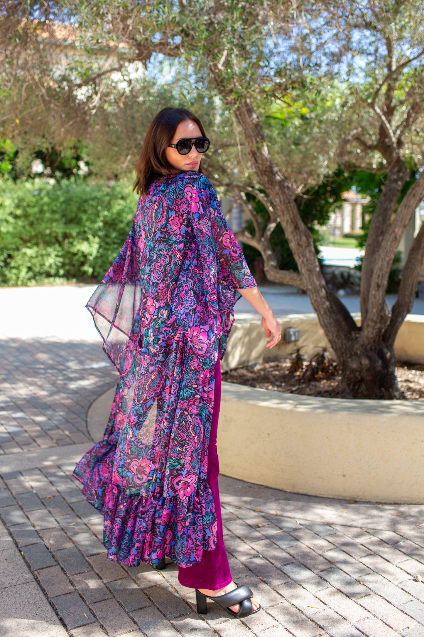 Janys Scarf Sleeve Kimono In Bloom Spell PRE-ORDER