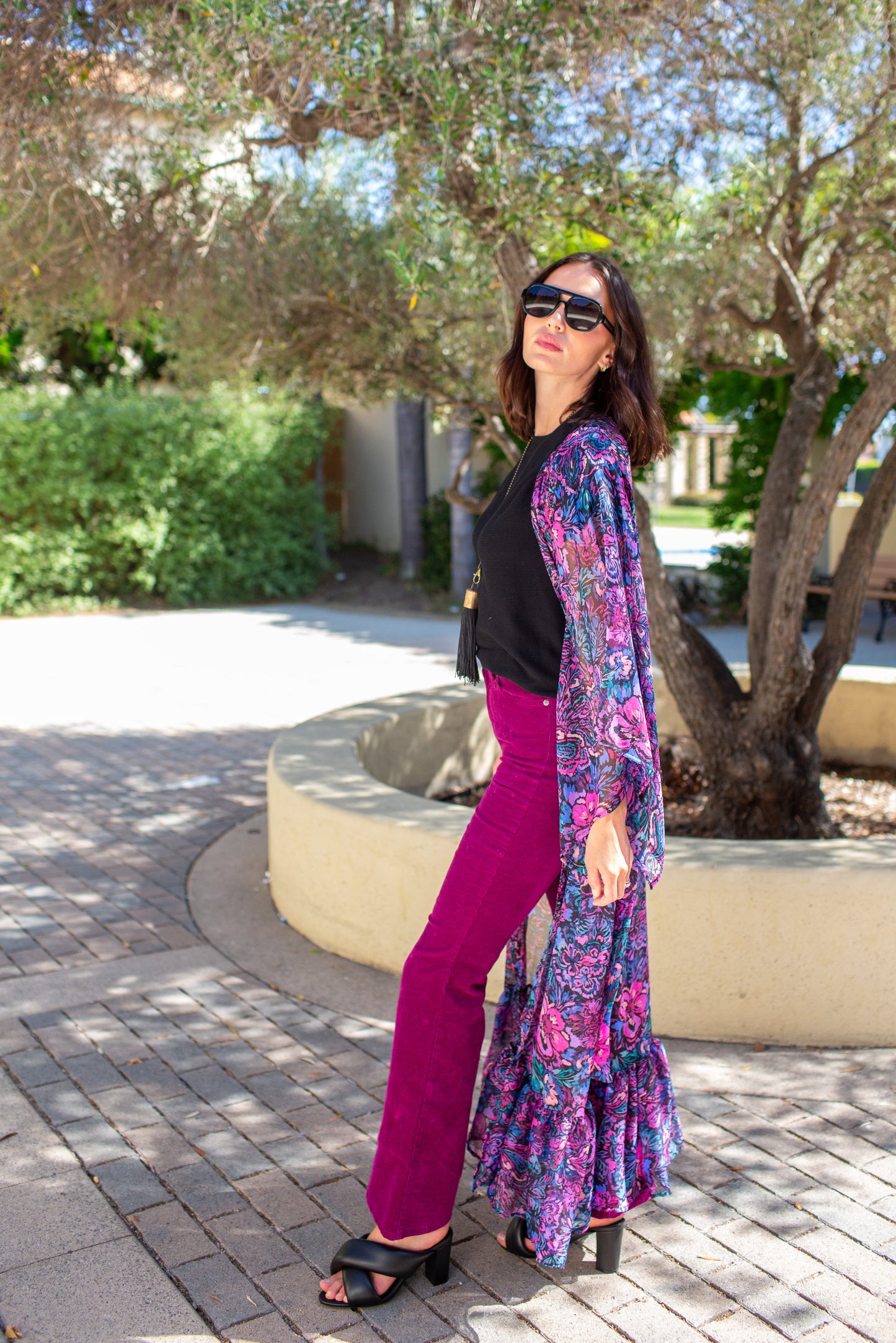 Janys Scarf Sleeve Kimono In Bloom Spell PRE-ORDER