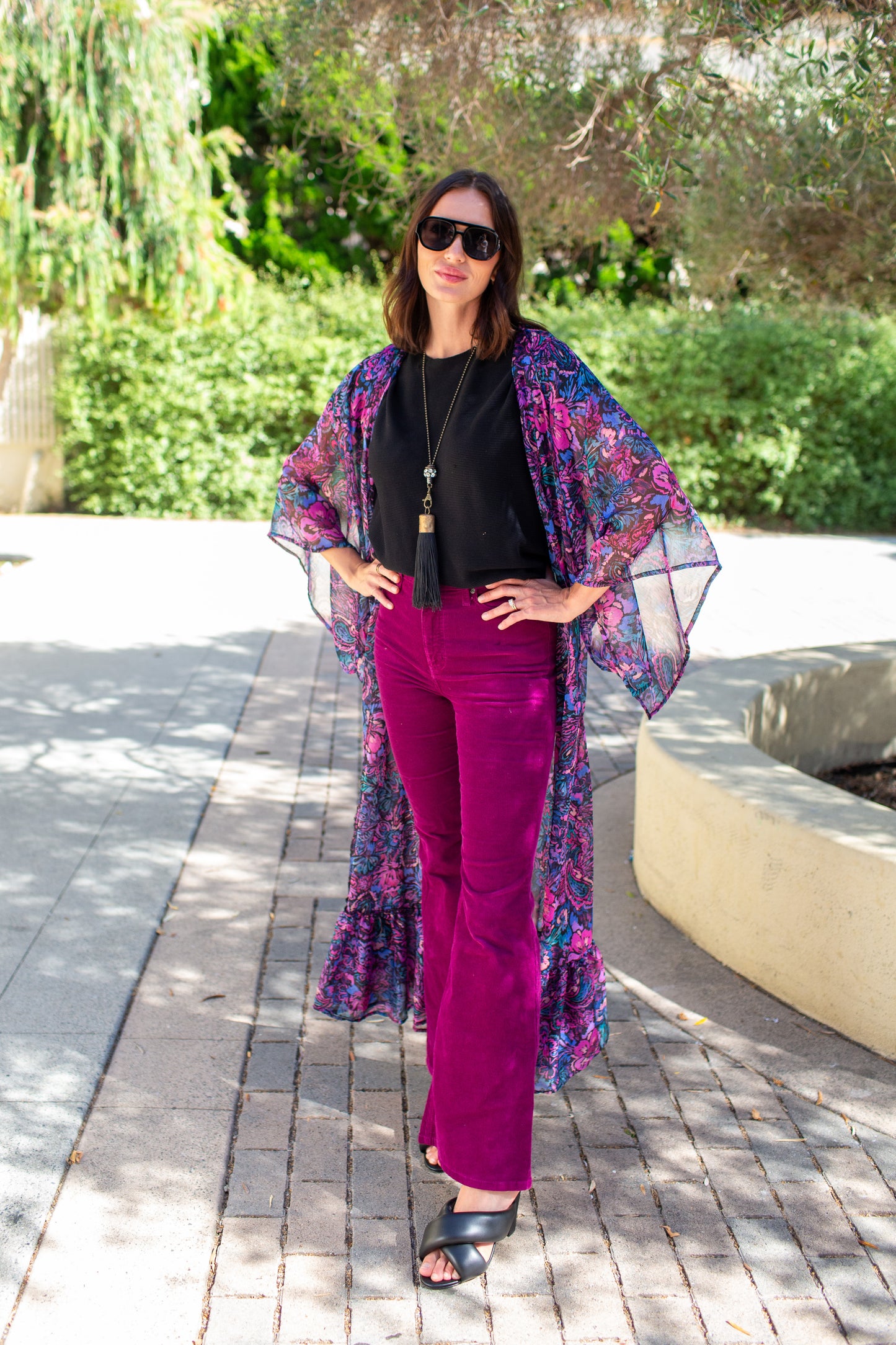 Janys Scarf Sleeve Kimono In Bloom Spell PRE-ORDER