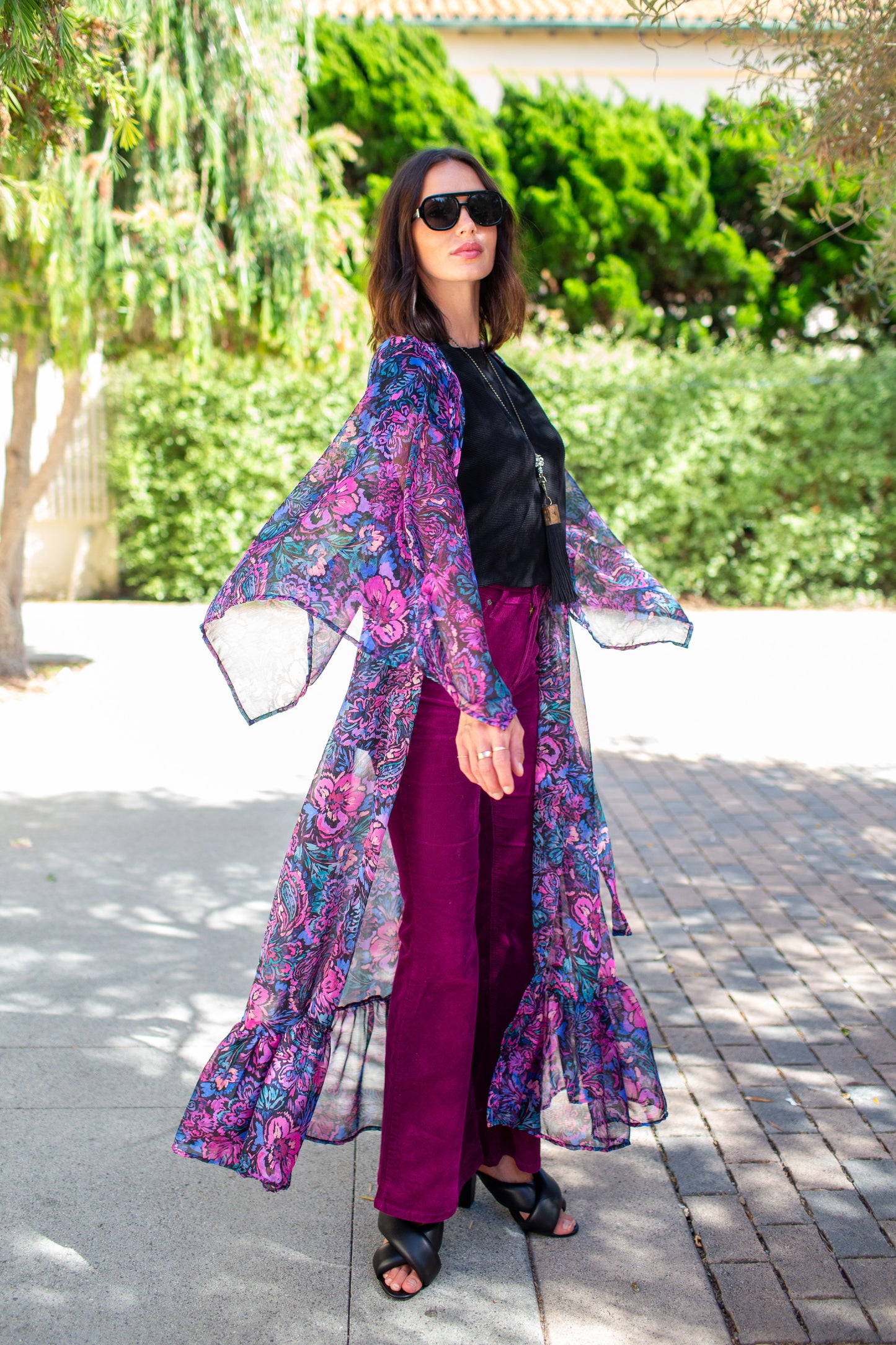 Janys Scarf Sleeve Kimono In Bloom Spell PRE-ORDER