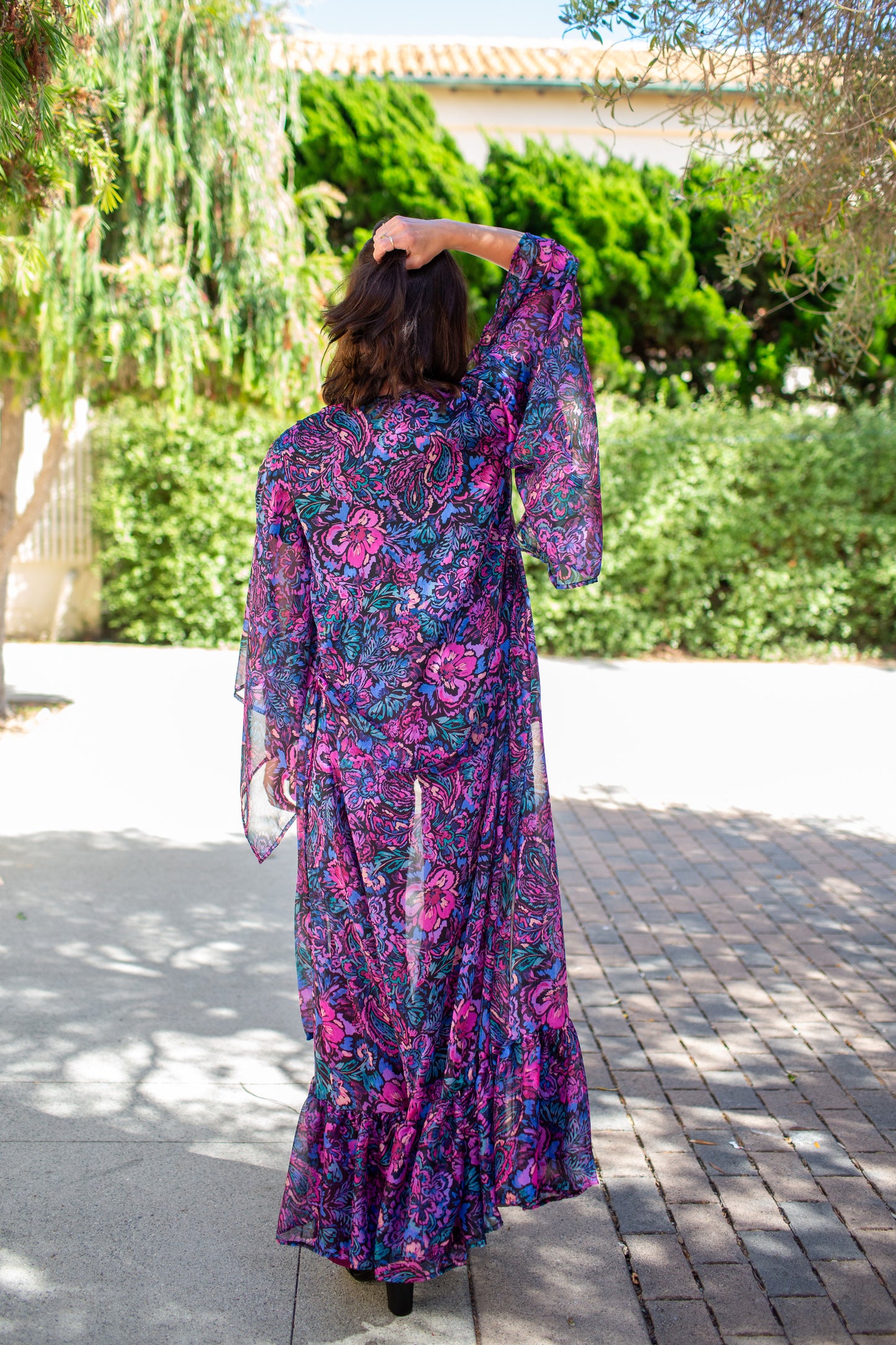 Janys Scarf Sleeve Kimono In Bloom Spell PRE-ORDER