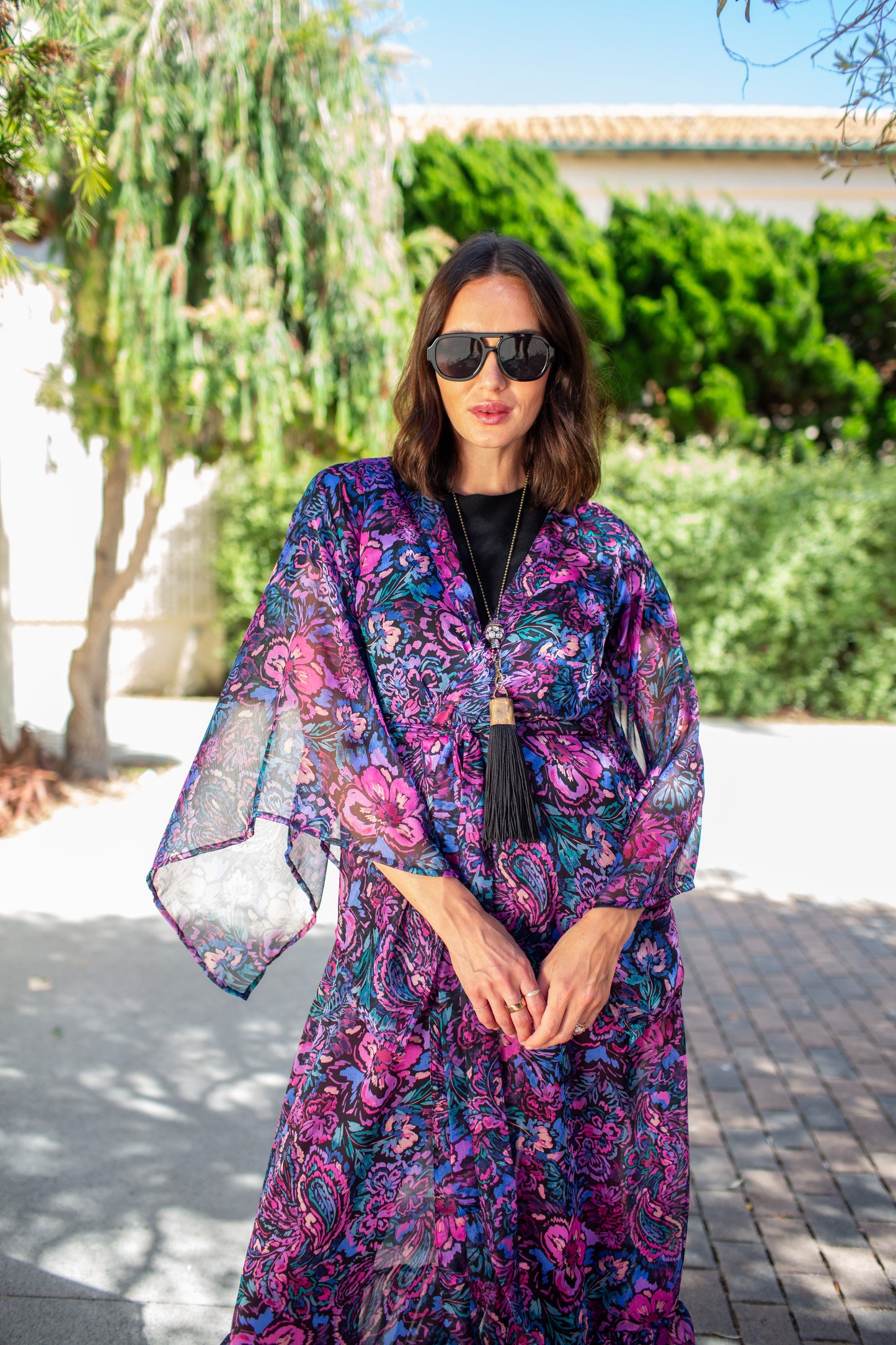 Janys Scarf Sleeve Kimono In Bloom Spell PRE-ORDER