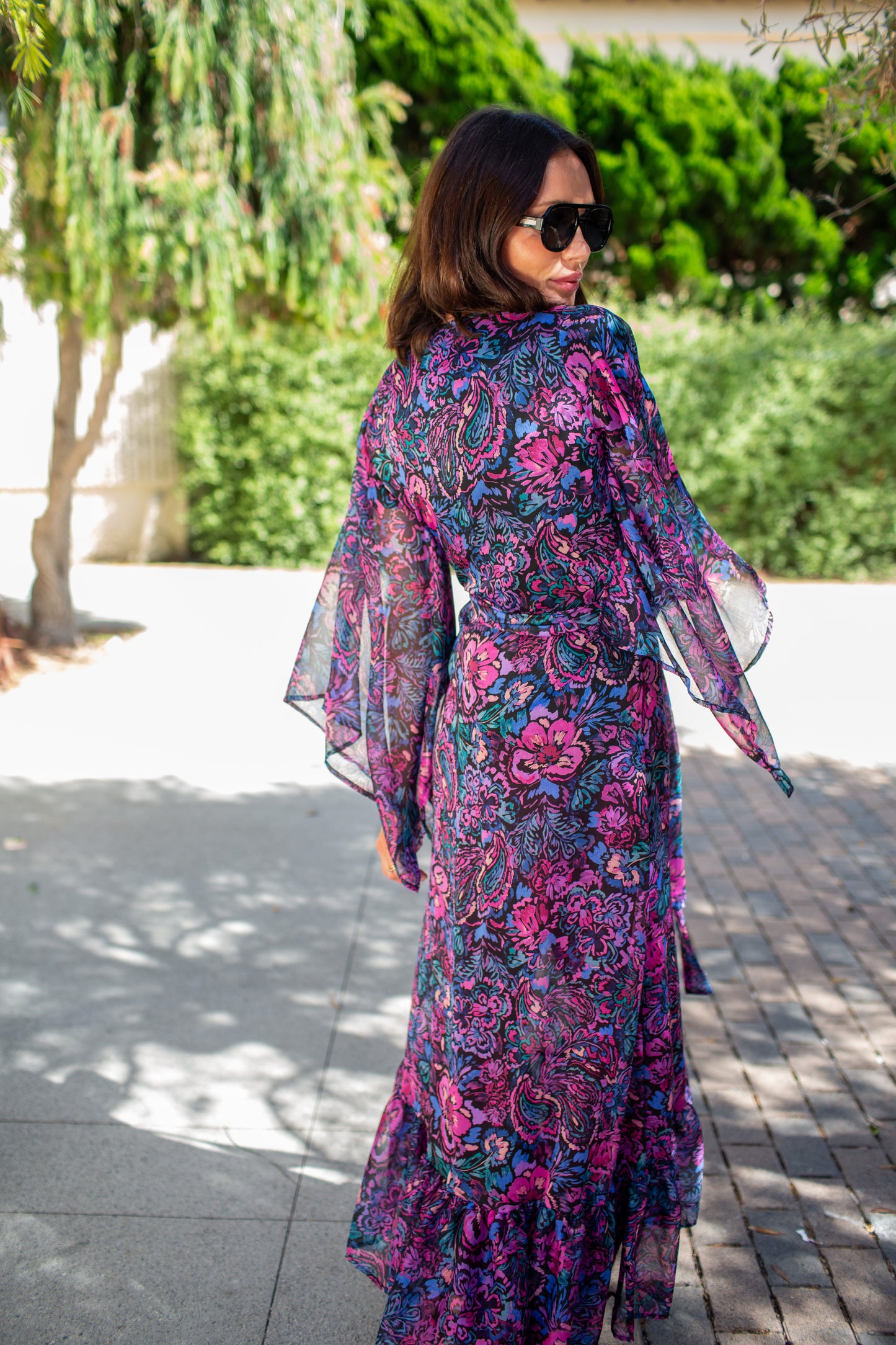 Janys Scarf Sleeve Kimono In Bloom Spell PRE-ORDER