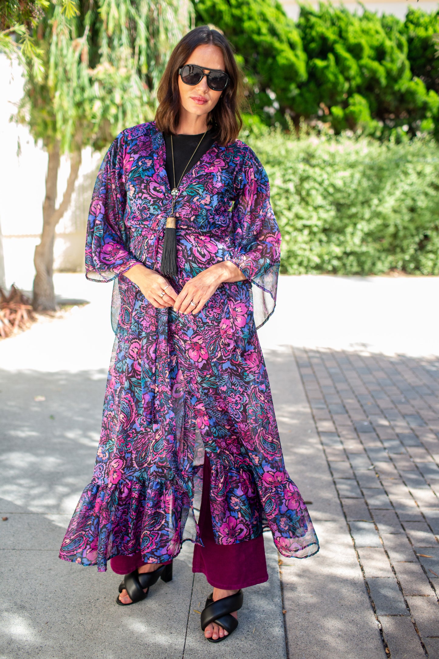 Janys Scarf Sleeve Kimono In Bloom Spell PRE-ORDER