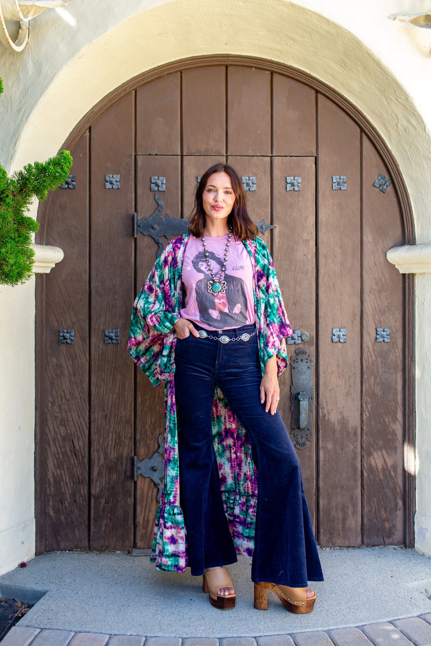 Janys Scarf Sleeve Kimono In Cosmic Crush Tiedye PRE-ORDER