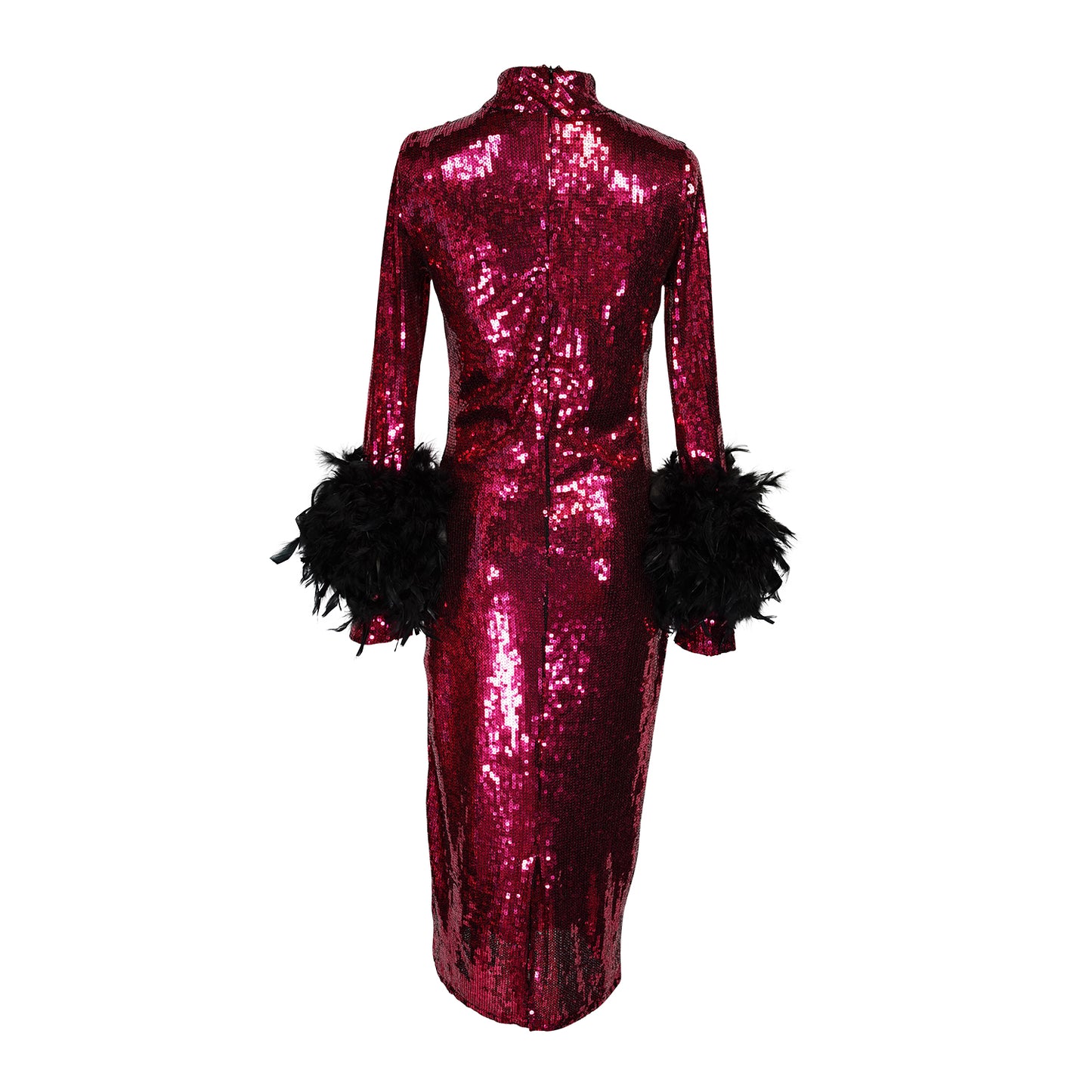 Julianne Dress in Black Cherry Sequin