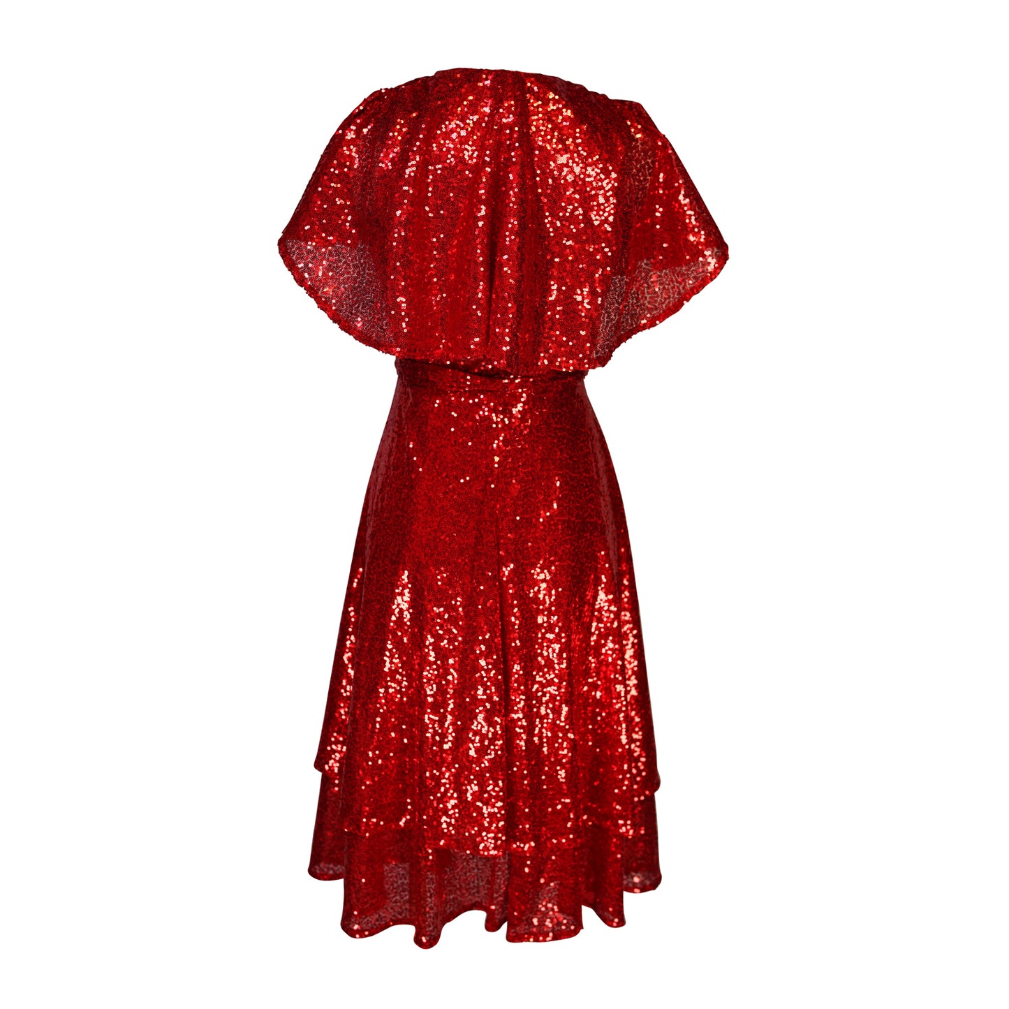 Ruby Sequin Flutter Wrap Dress