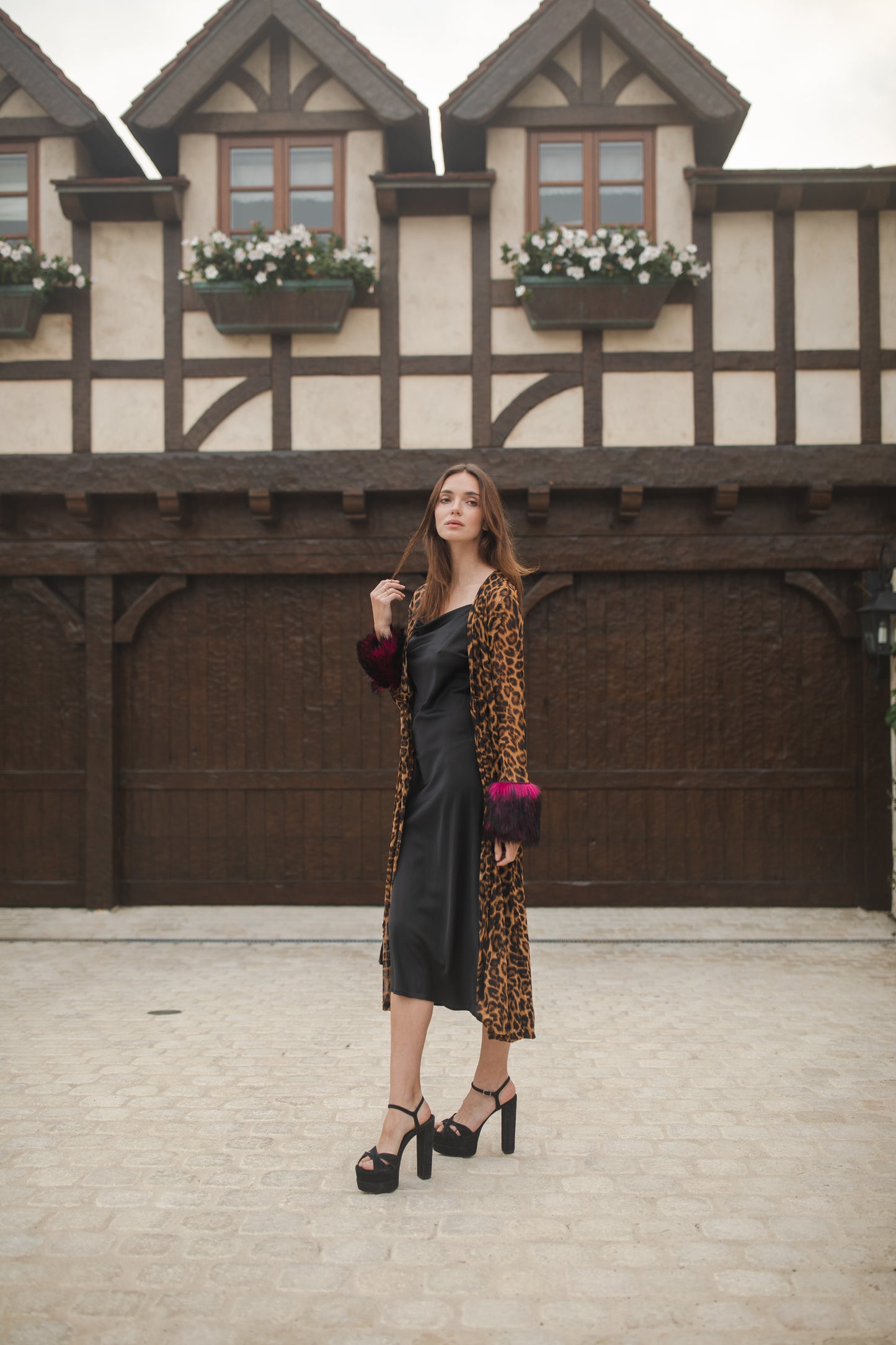 Lisette Leopard Fur Duster