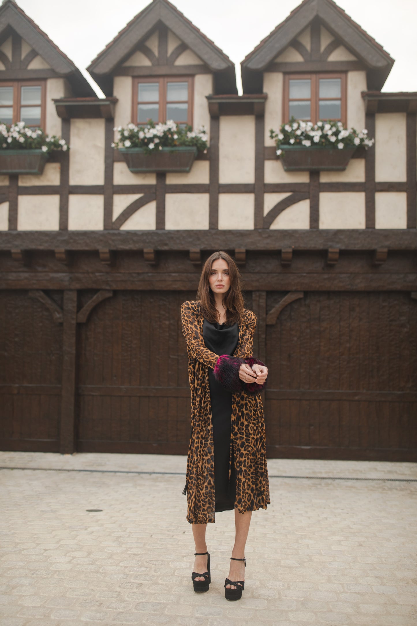 Lisette Leopard Fur Duster